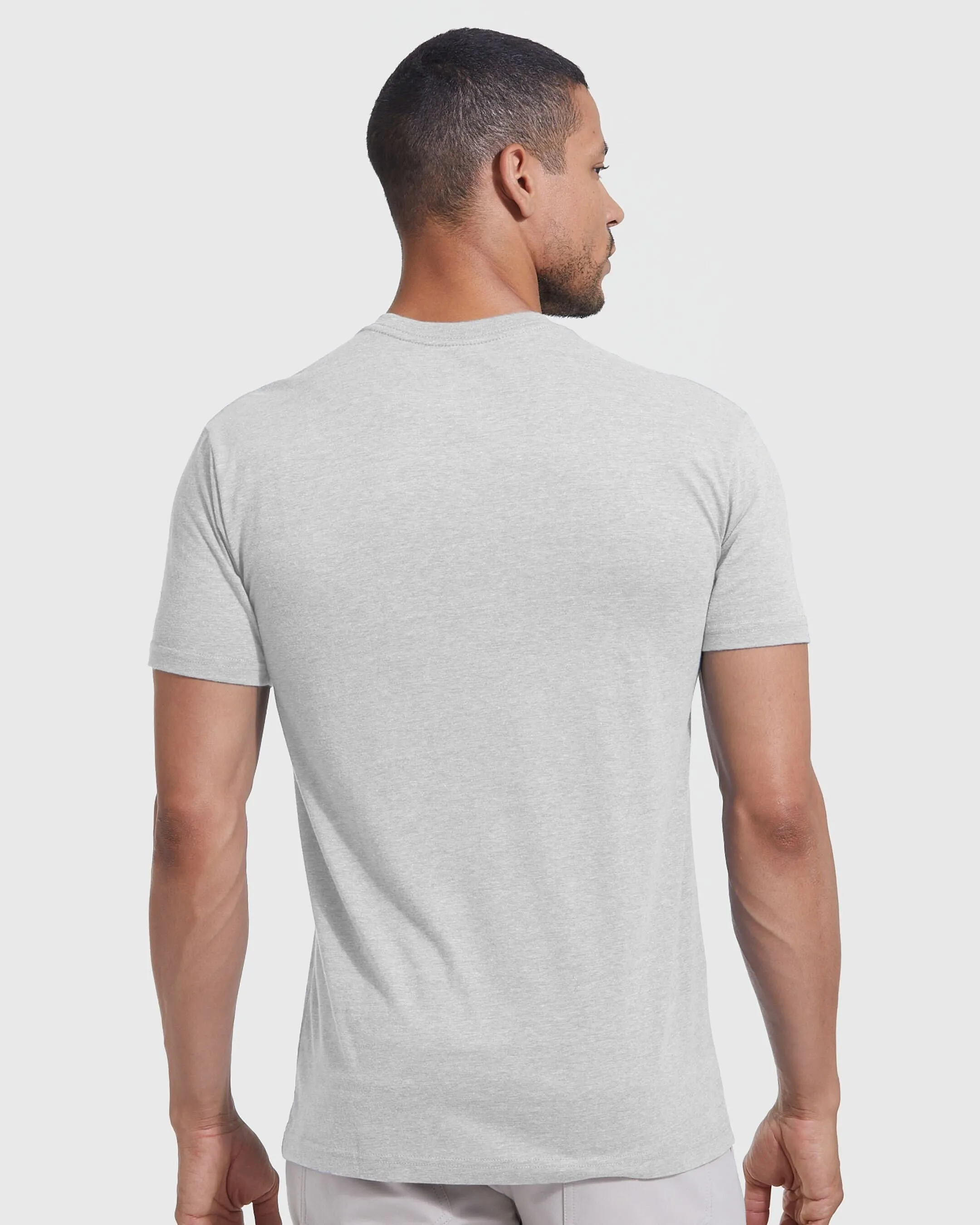 Light Heather Gray Classic Crew Neck sold by True Classic product image thumbnail 3