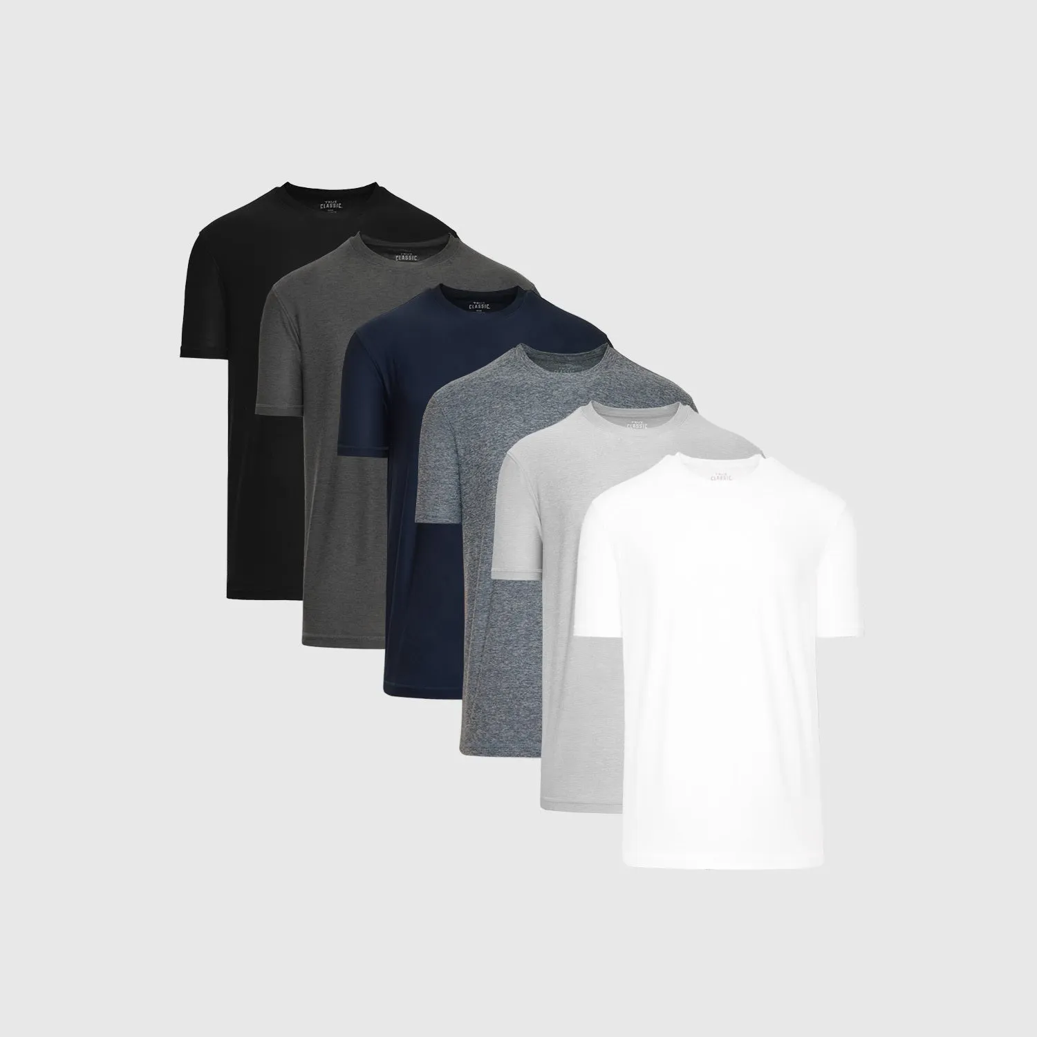 Heather Staple Active Short Sleeve Crew T-Shirt 6-Pack sold by True Classic