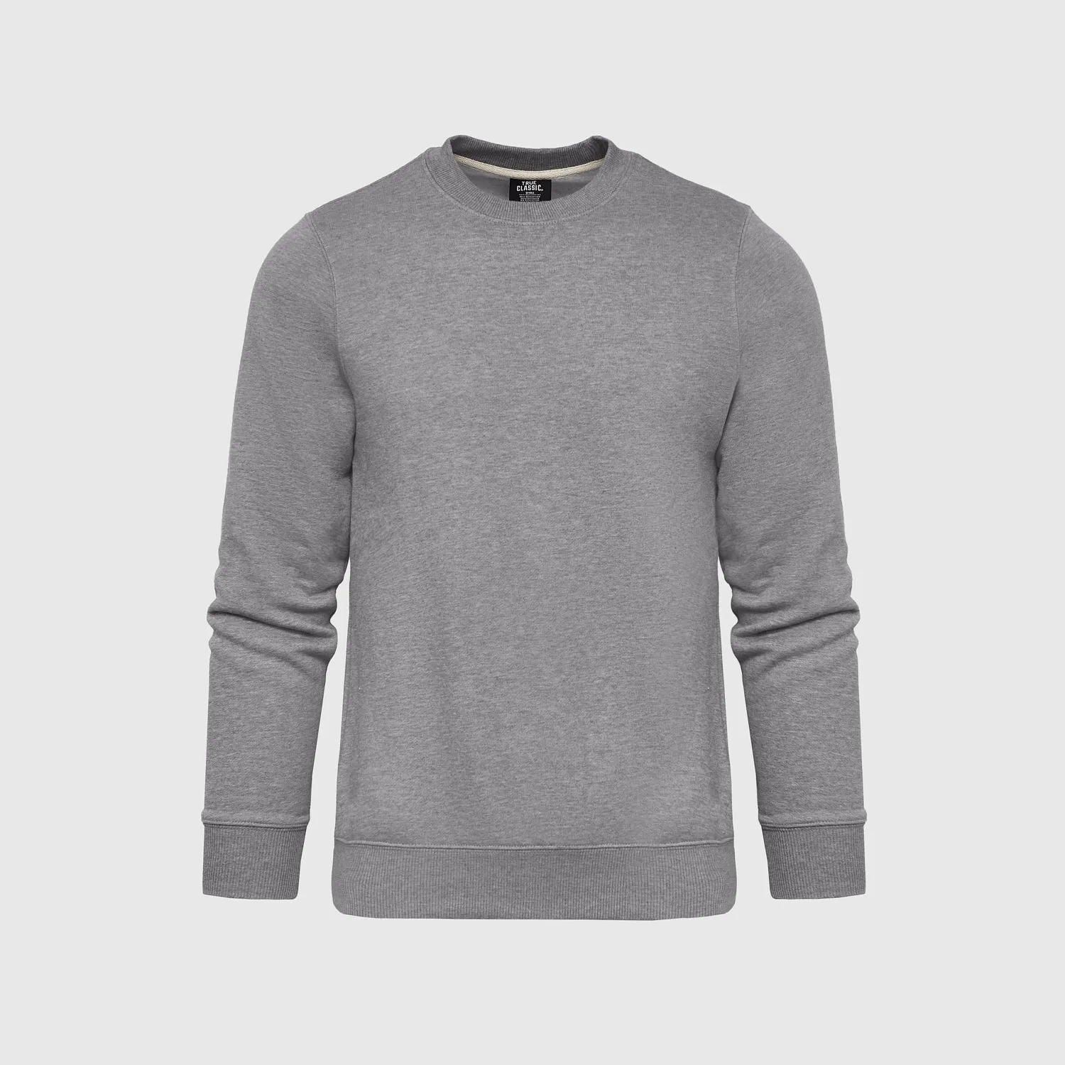 Heather Gray Fleece French Terry Pullover Crew Neck sold by True Classic product image thumbnail 2