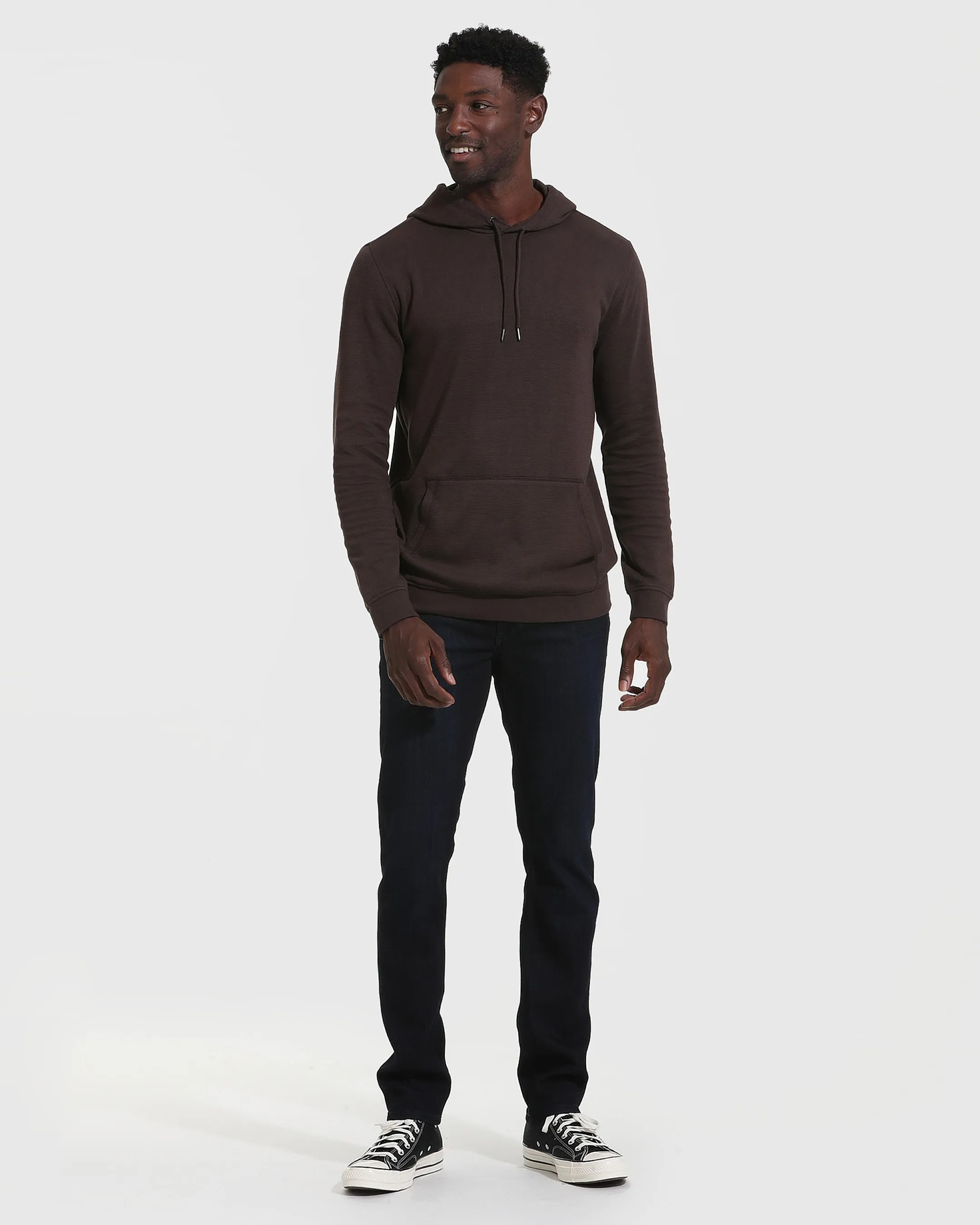 Dark Oak Waffle Hoodie sold by True Classic product image thumbnail 5