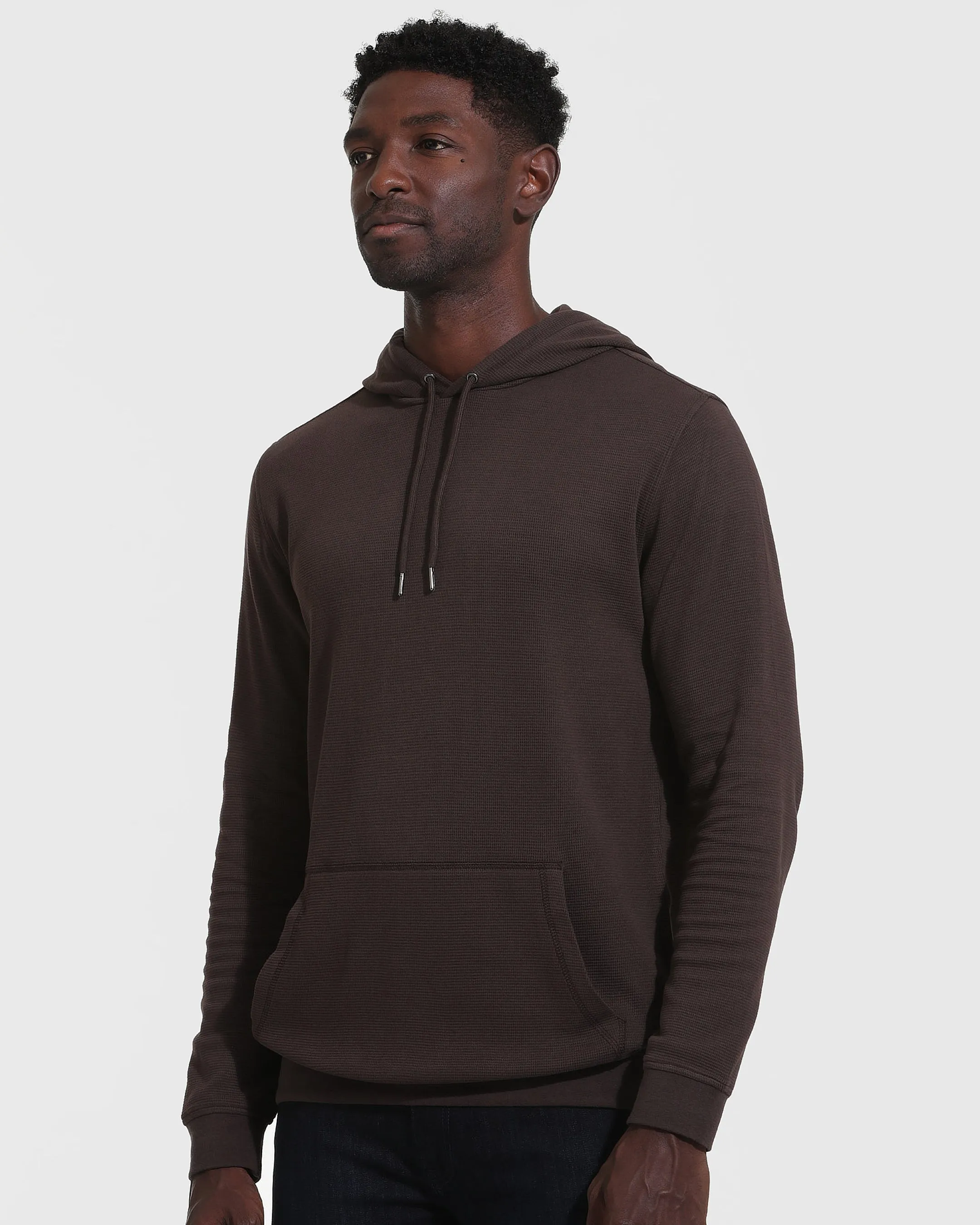 Dark Oak Waffle Hoodie sold by True Classic product image thumbnail 4