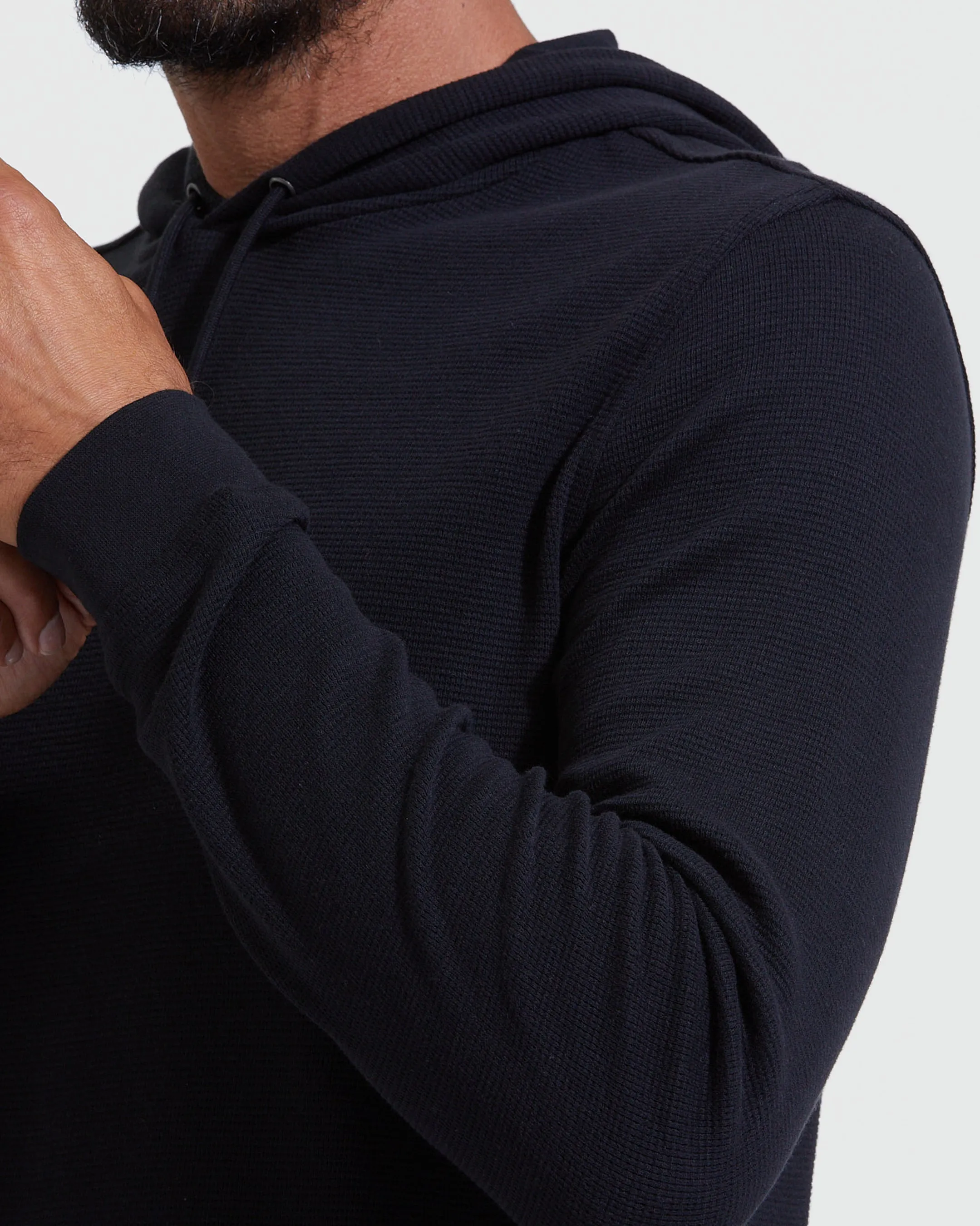 Black Waffle Hoodie sold by True Classic product image thumbnail 5