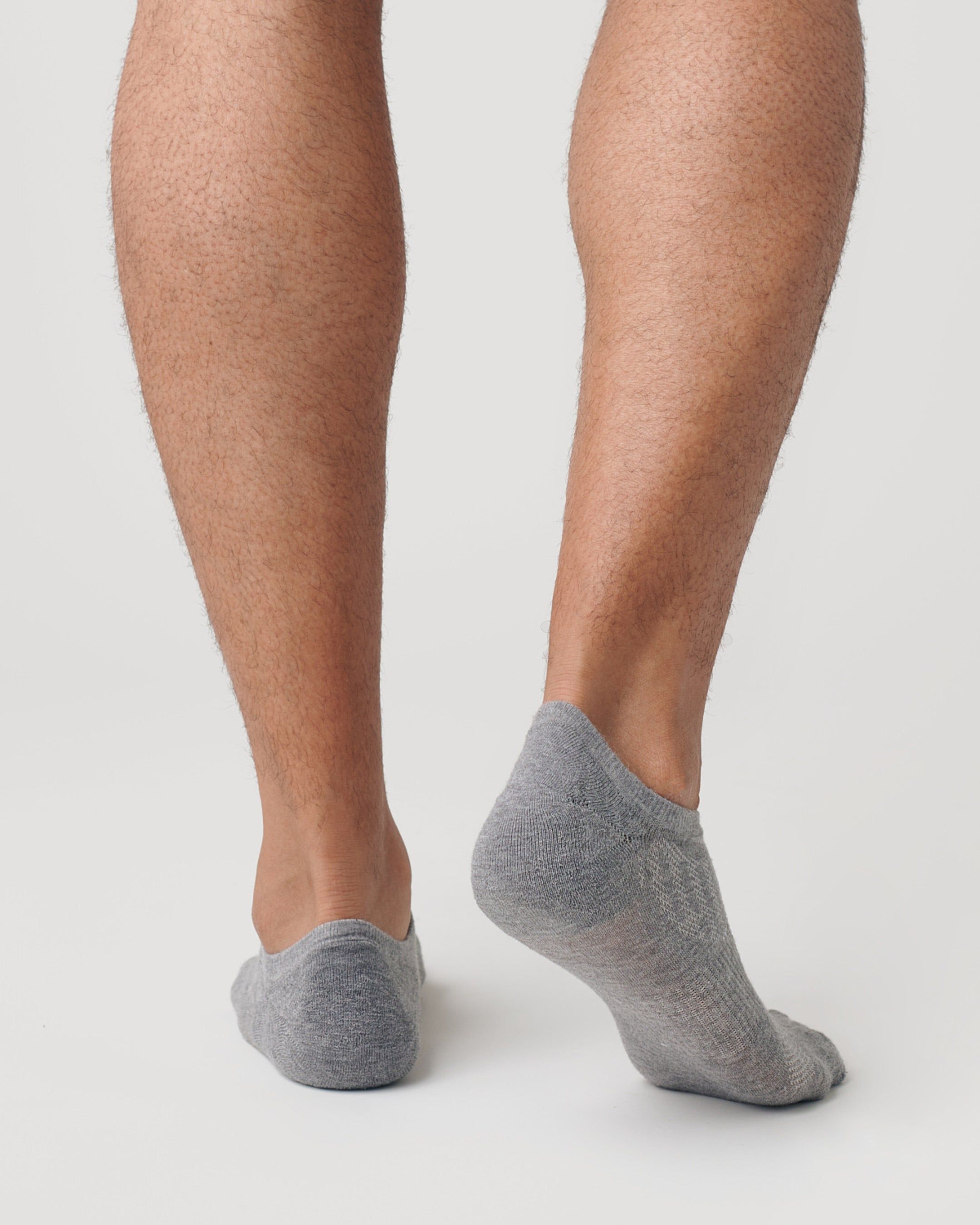 Heather Gray No Show Socks 3-Pack sold by True Classic product image thumbnail 4