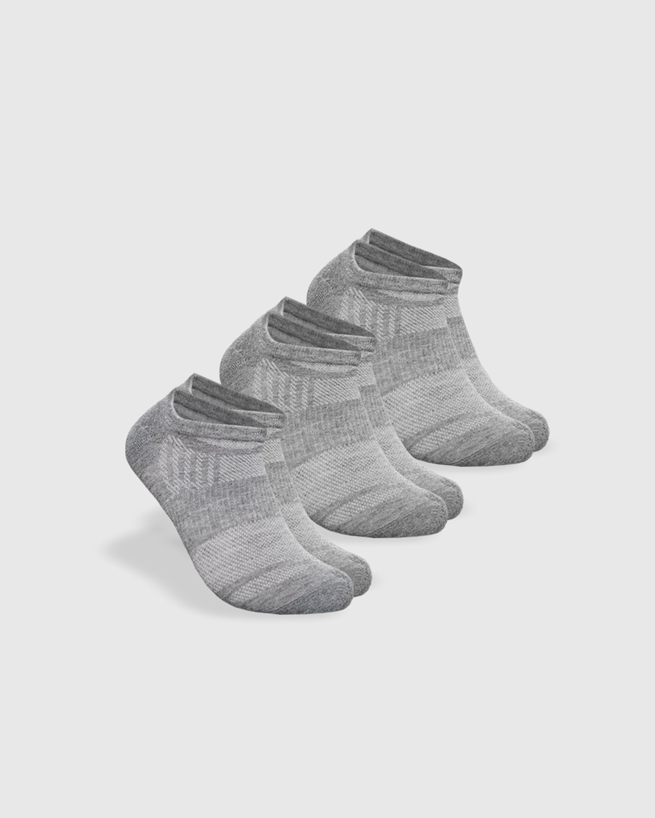 Heather Gray No Show Socks 3-Pack sold by True Classic
