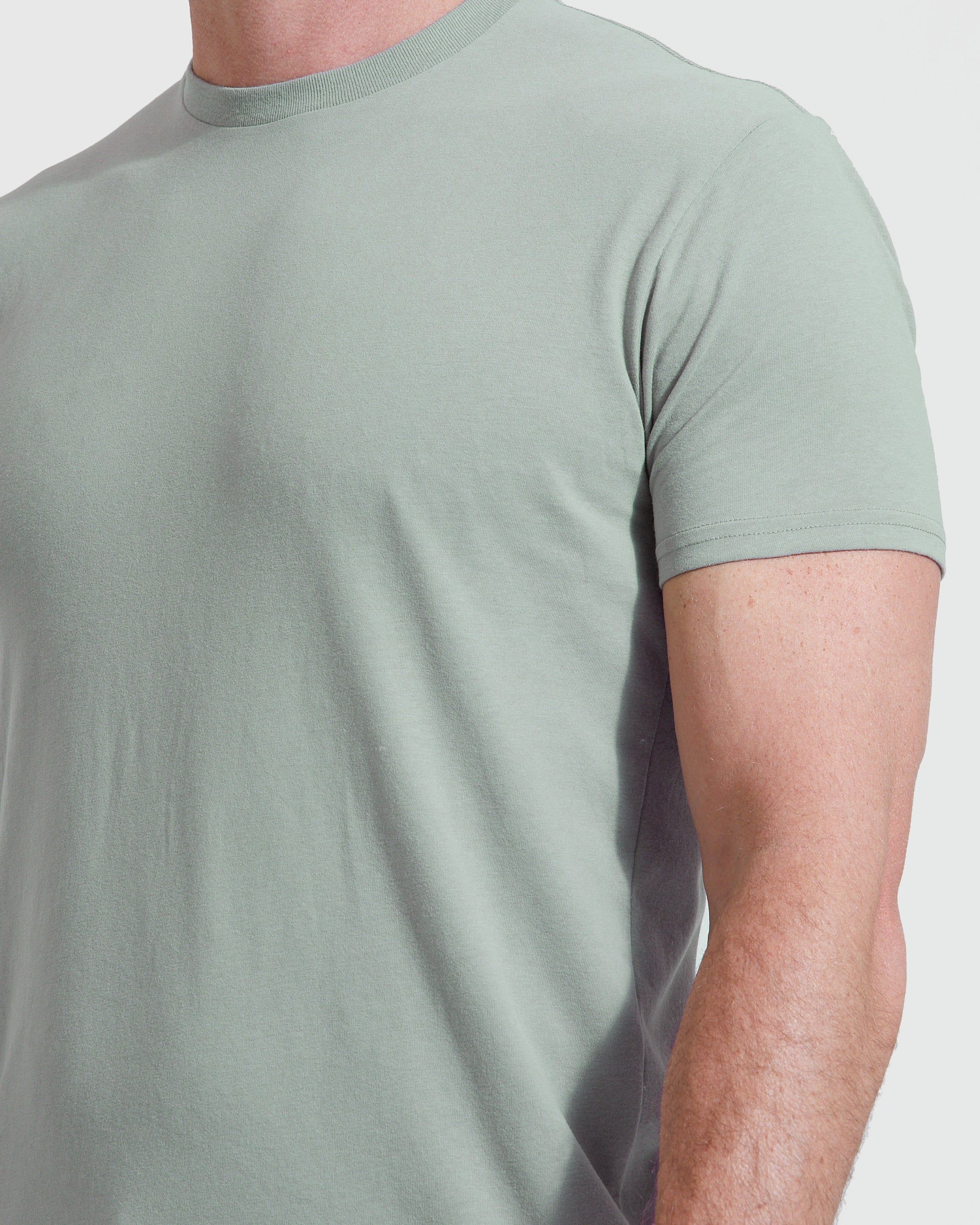 Slate Green Tall Round Hem Crew Neck T-Shirt sold by True Classic product image thumbnail 5