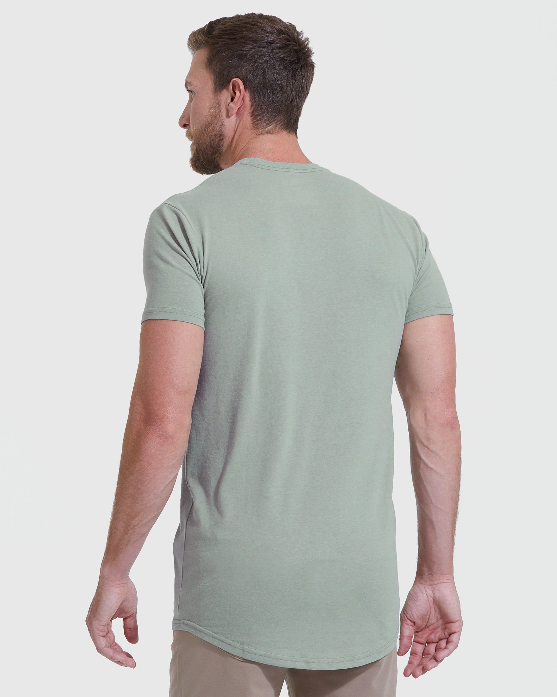 Slate Green Tall Round Hem Crew Neck T-Shirt sold by True Classic product image thumbnail 4