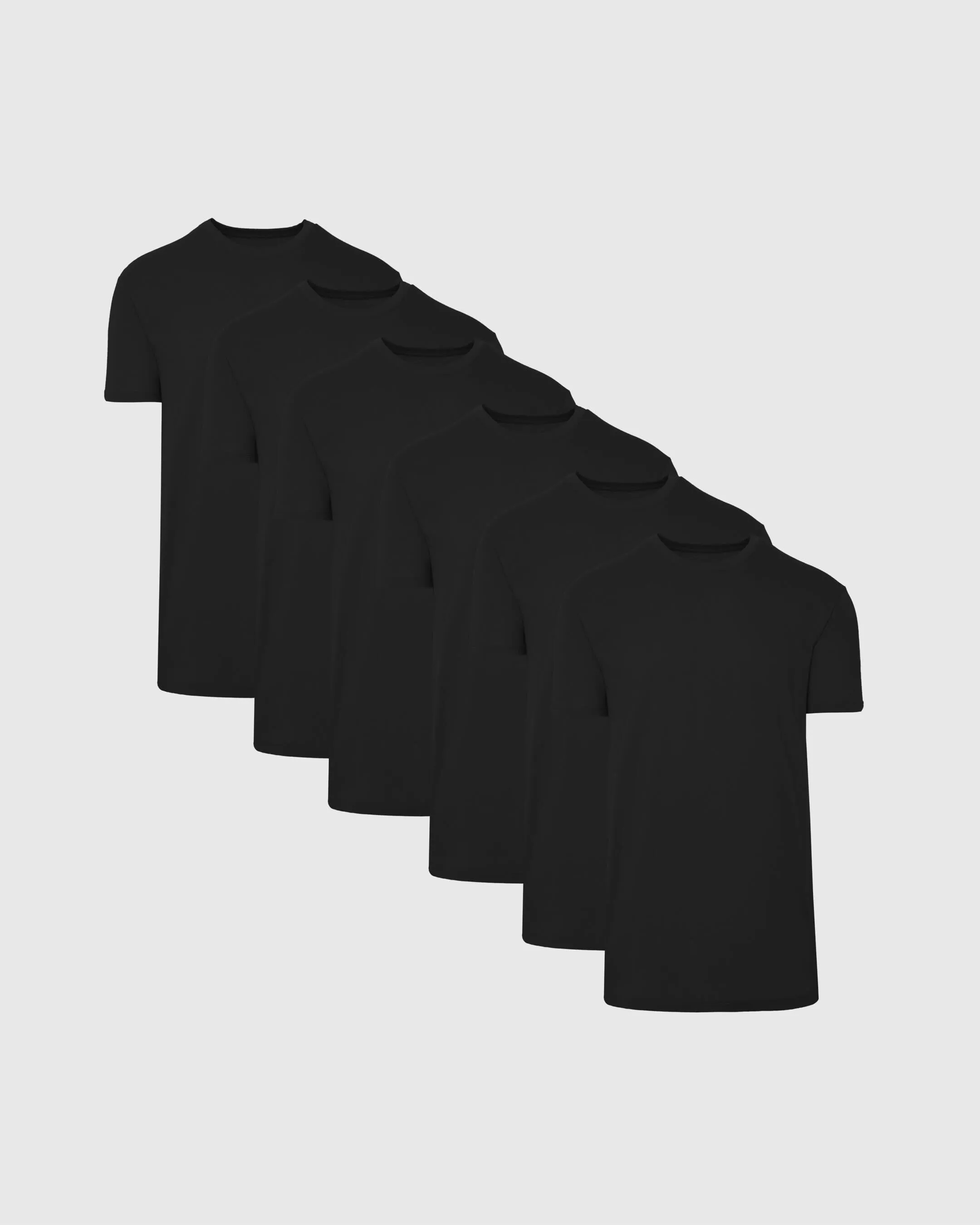 All Black Tall Straight Hem Crew Neck T-Shirt 6-Pack sold by True Classic