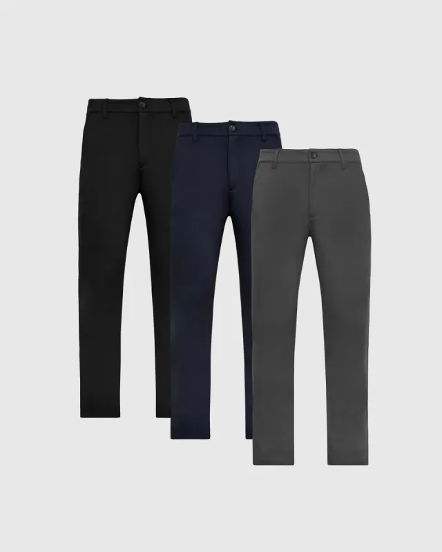 Staple Slim Comfort Knit Chino Pant 3-Pack sold by True Classic