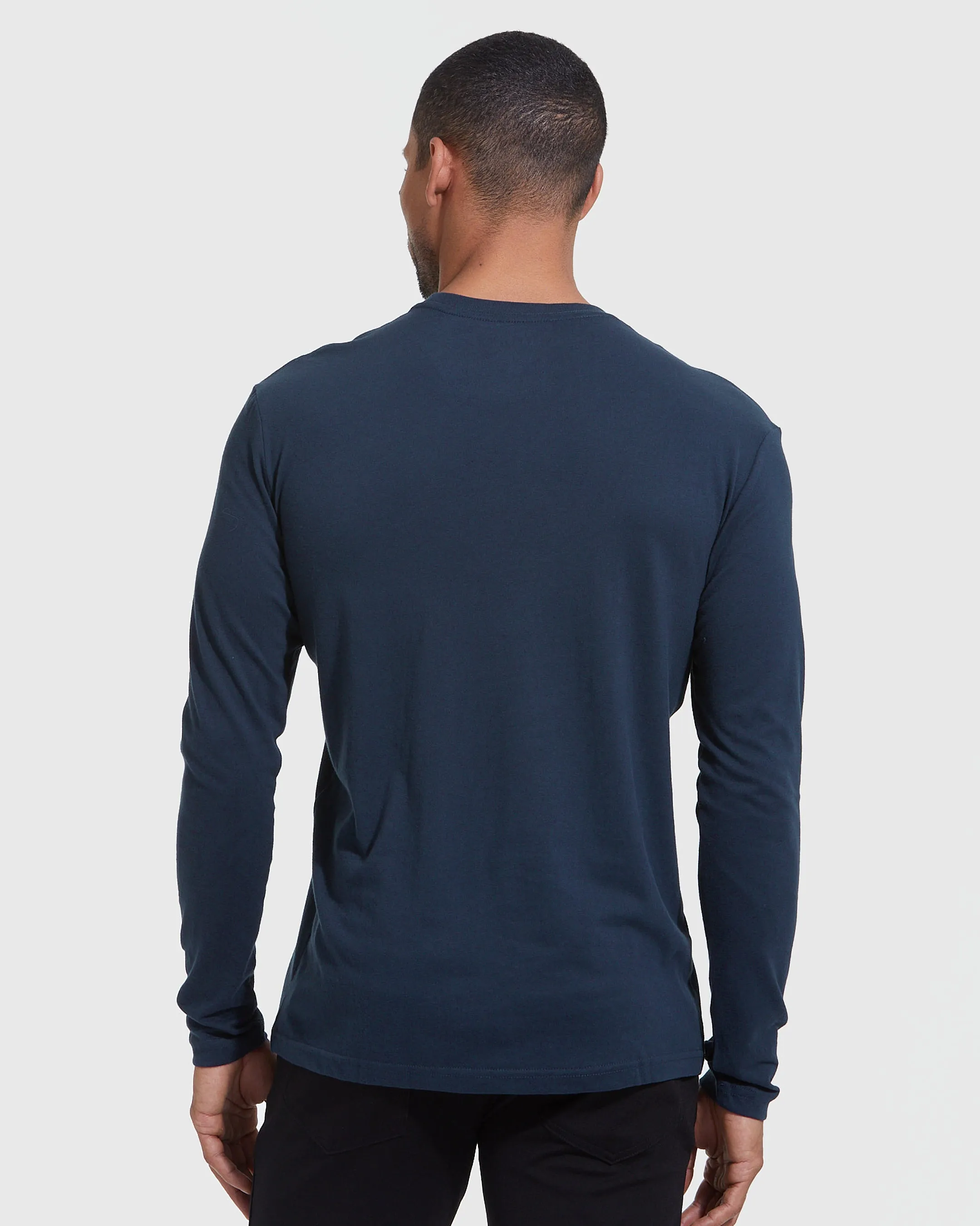 All Navy Long Sleeve Crew Neck 3-Pack sold by True Classic product image thumbnail 4