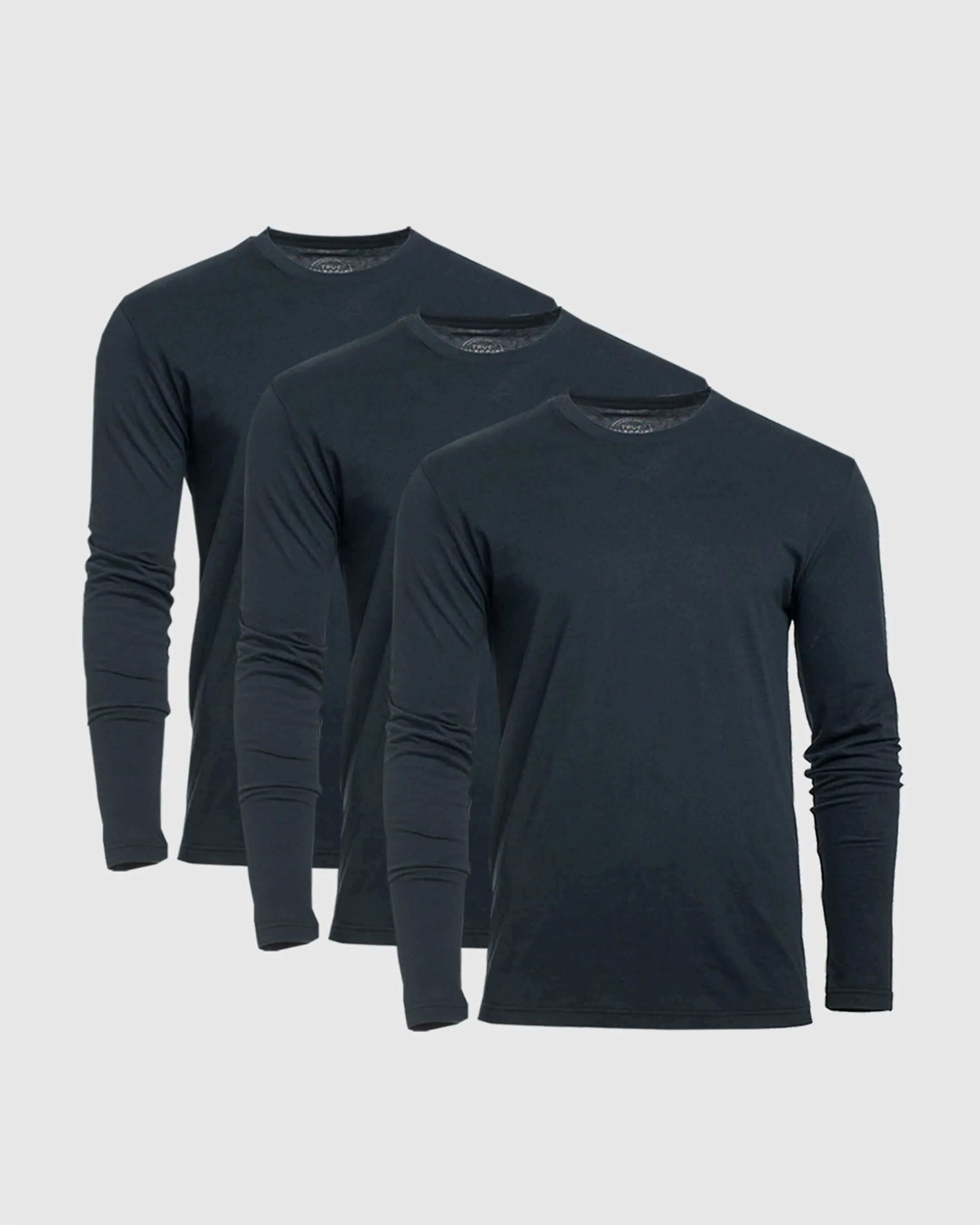 All Navy Long Sleeve Crew Neck 3-Pack sold by True Classic