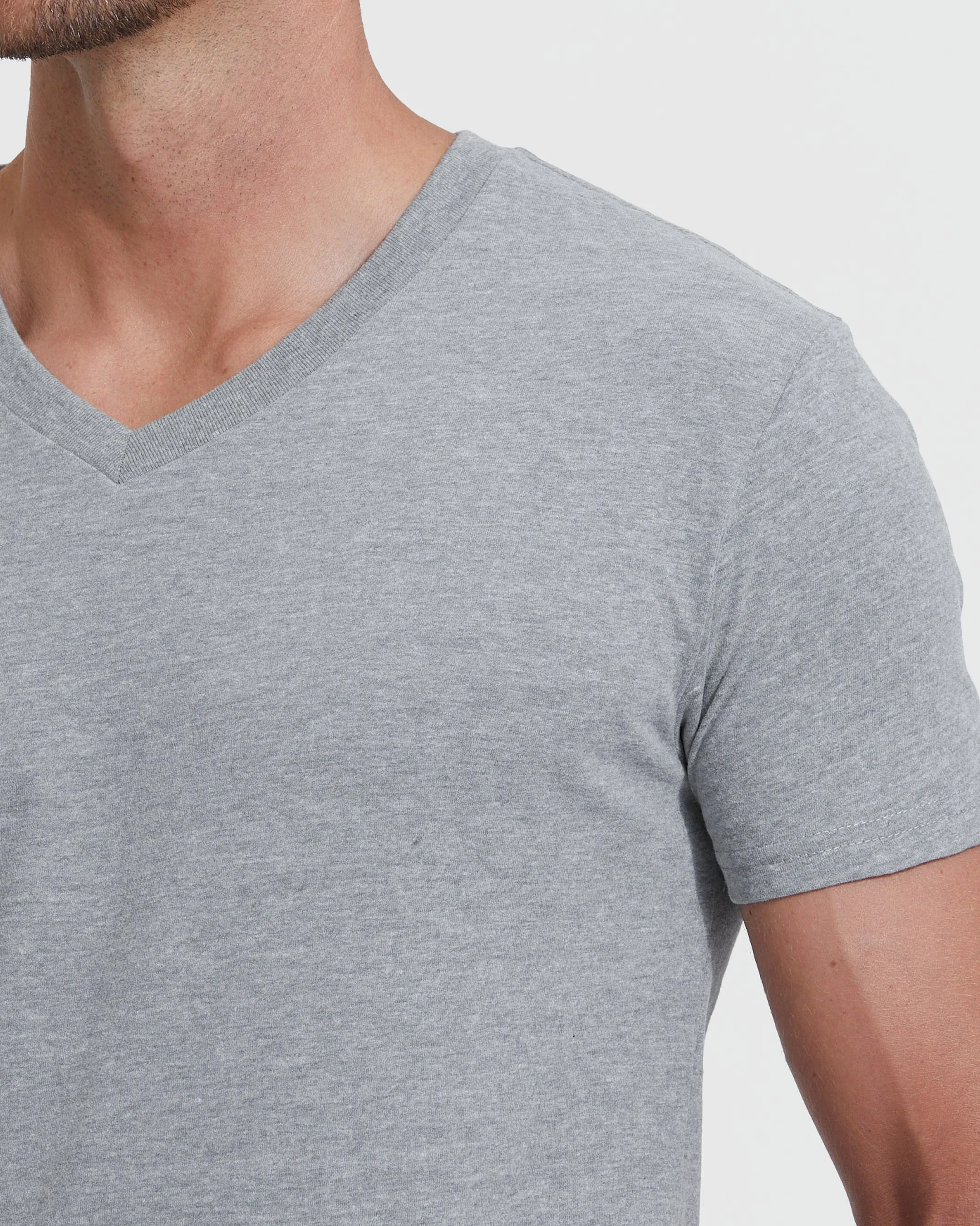 Heather Gray Classic V-Neck sold by True Classic product image thumbnail 5