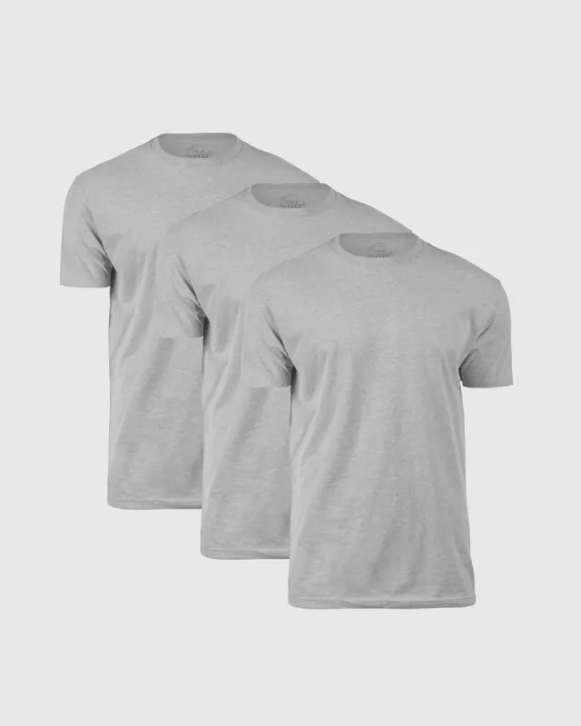 Heather Gray Crew Neck 3-Pack sold by True Classic