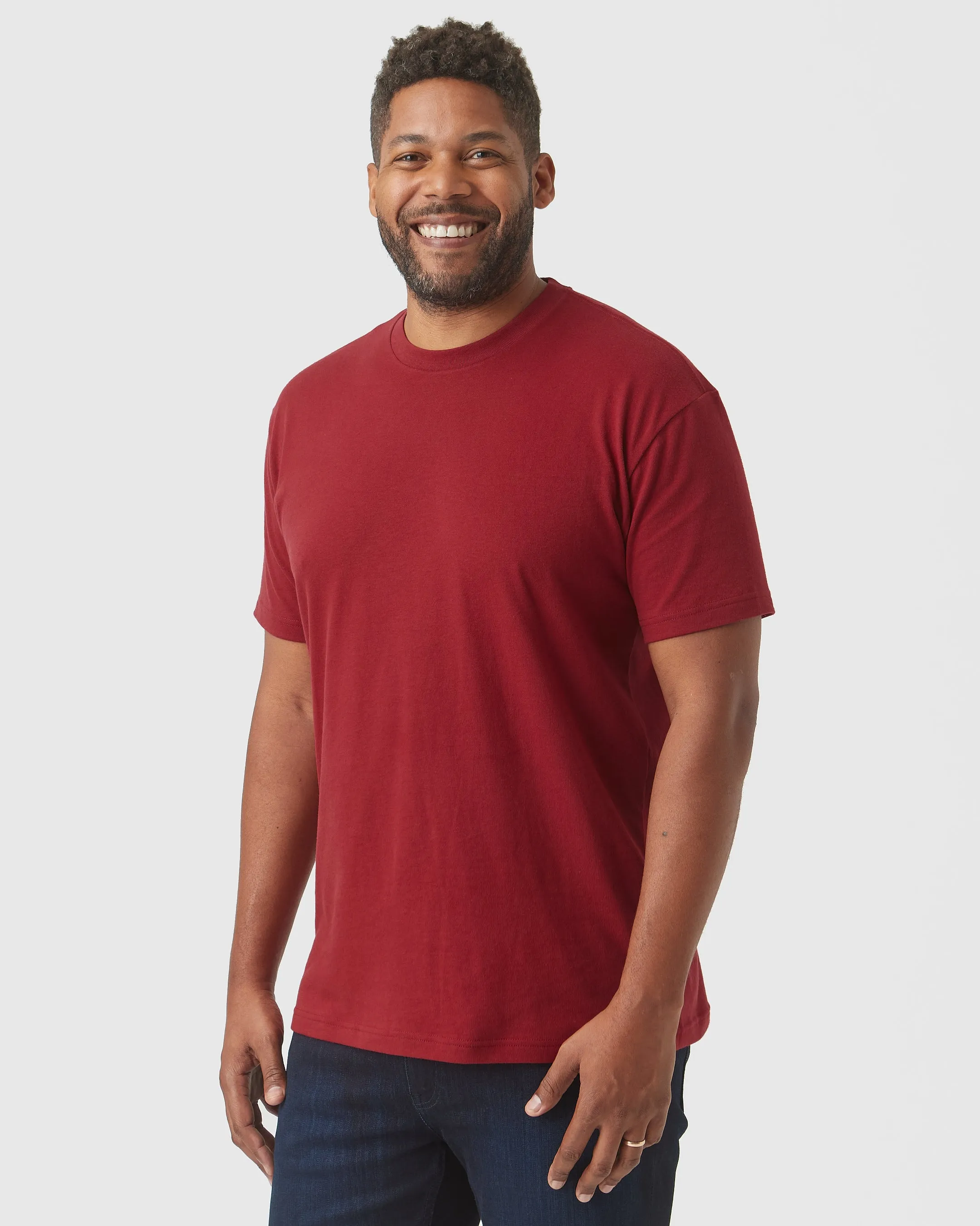 Crimson Short Sleeve Crew Neck Tee sold by True Classic product image thumbnail 4