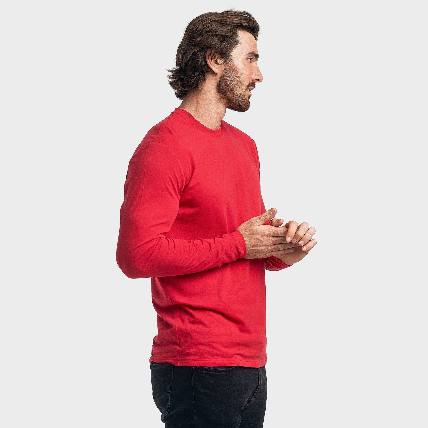 Red Crew Neck Long Sleeve sold by True Classic product image thumbnail 4