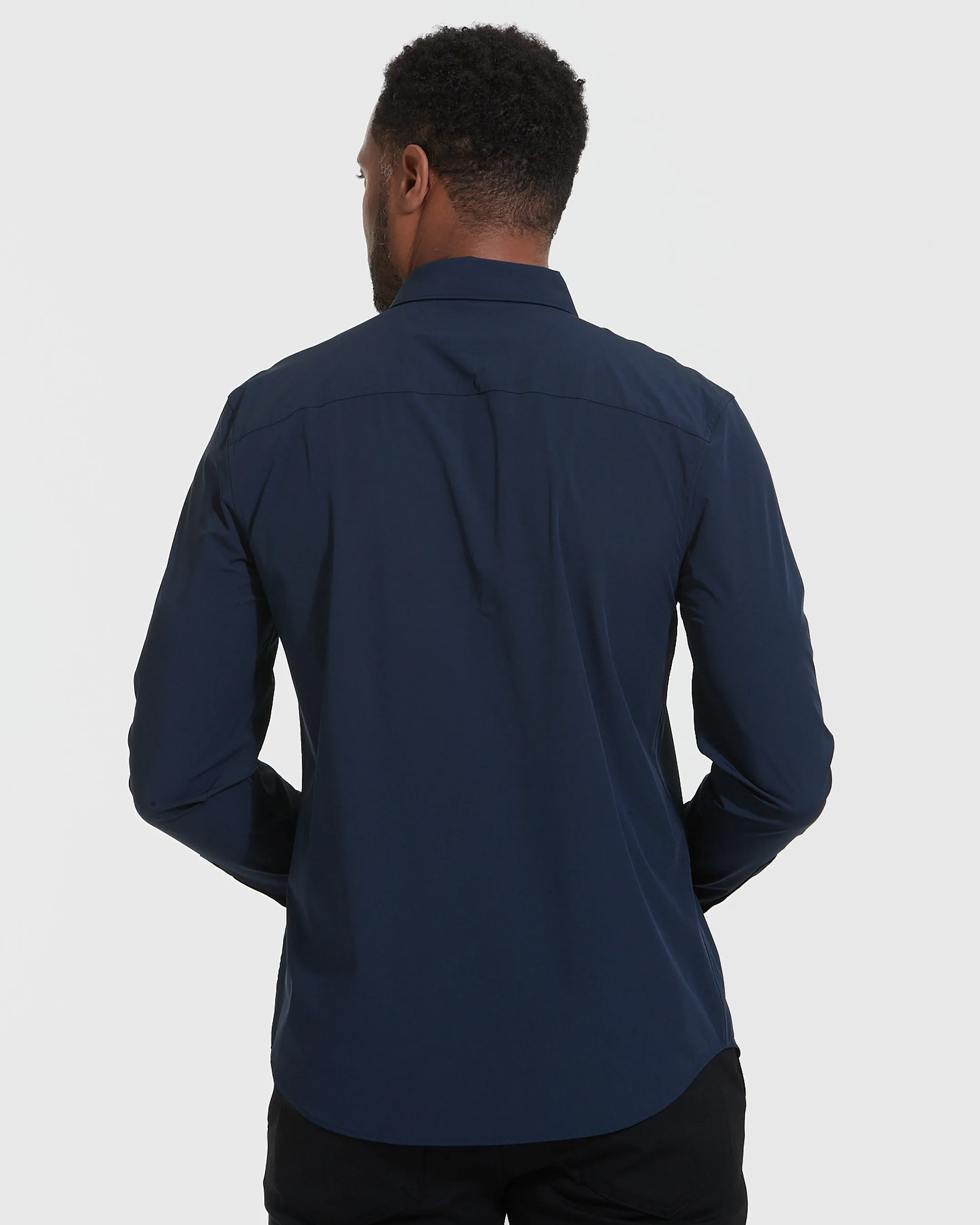 Navy Lightweight Dress Shirt sold by True Classic product image thumbnail 4