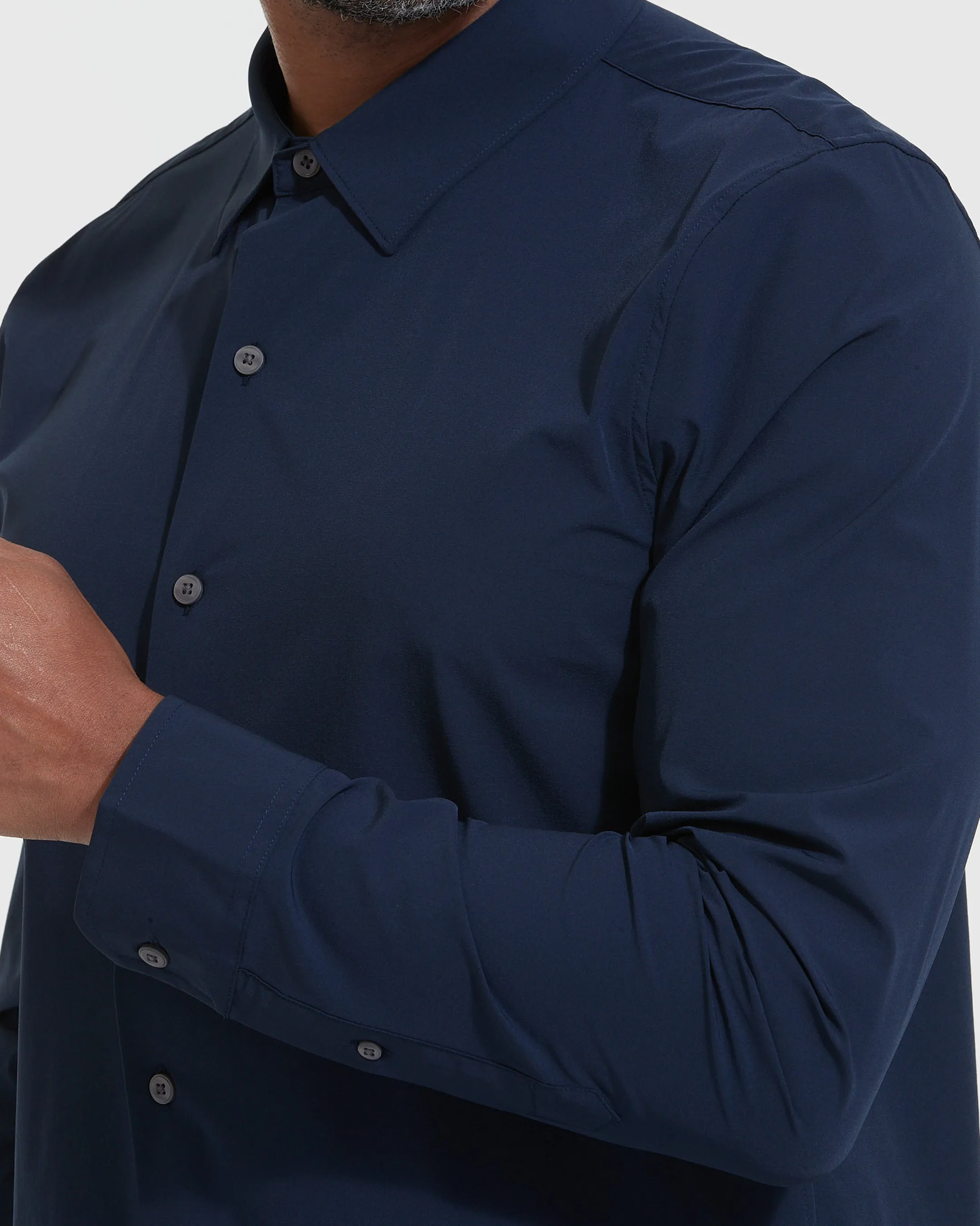 Navy Lightweight Dress Shirt sold by True Classic product image thumbnail 5