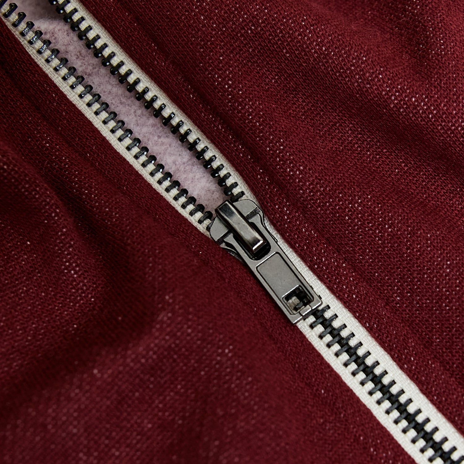 Burgundy Zip Fleece Hoodie sold by True Classic product image thumbnail 5