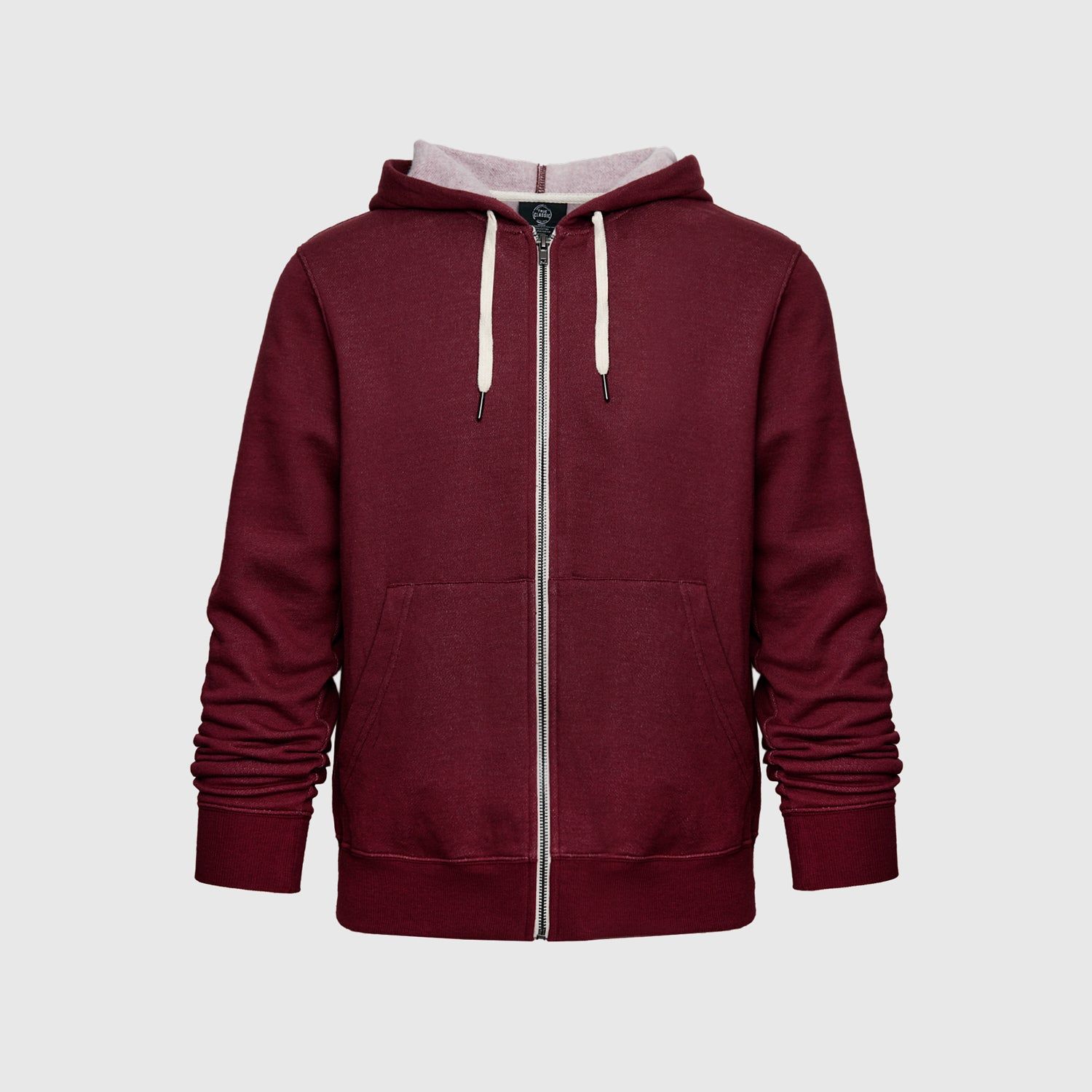 Burgundy Zip Fleece Hoodie sold by True Classic product image thumbnail 2