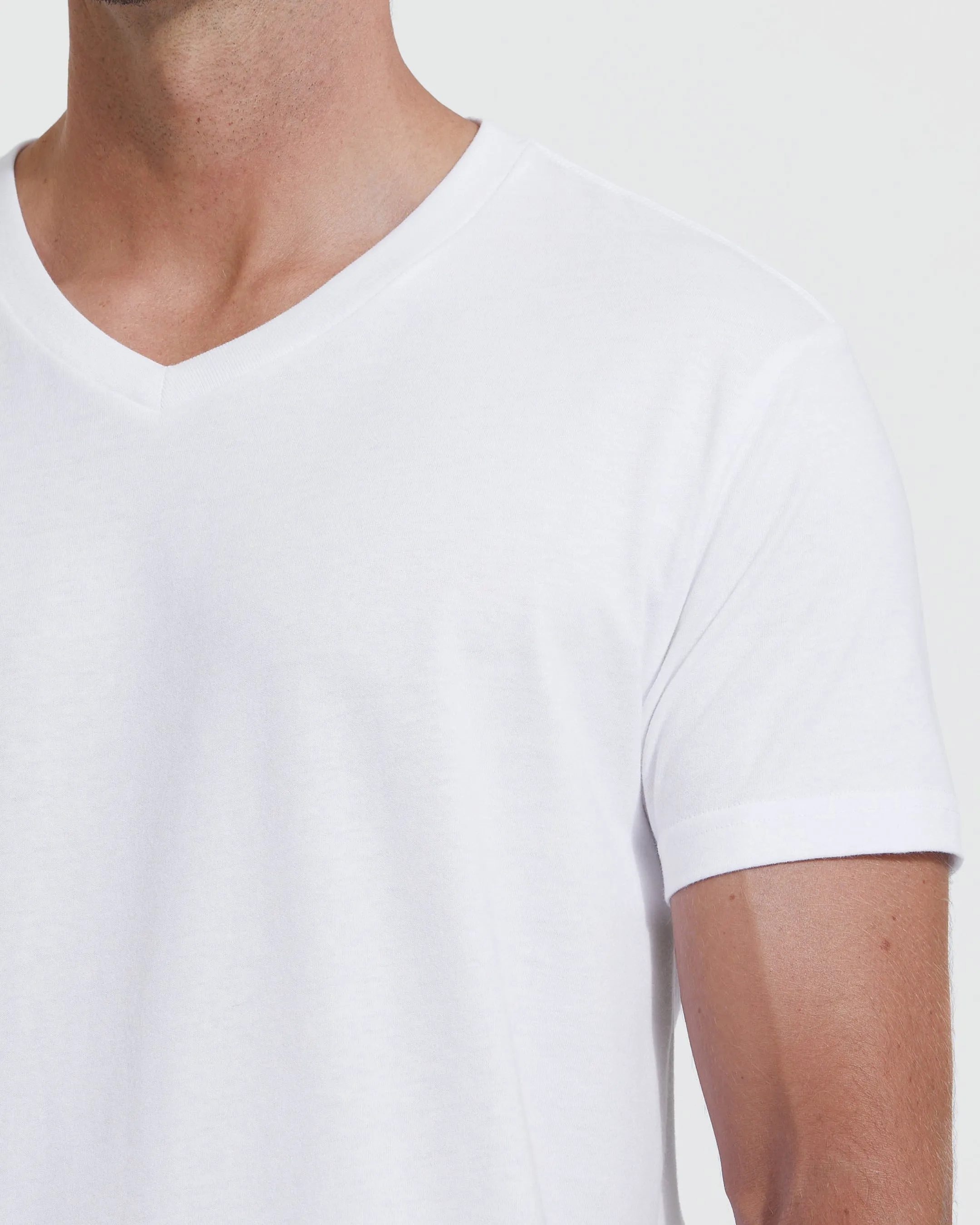 White Classic V-Neck sold by True Classic product image thumbnail 5
