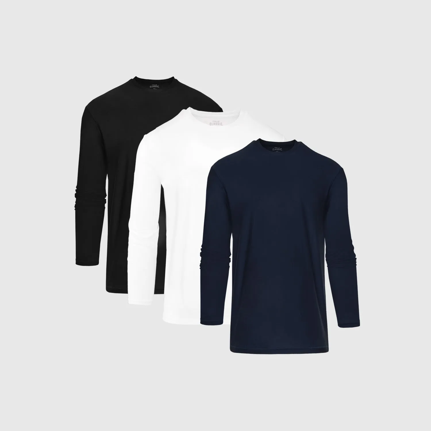 Standard Active Long Sleeve Crew T-Shirt 3-Pack sold by True Classic