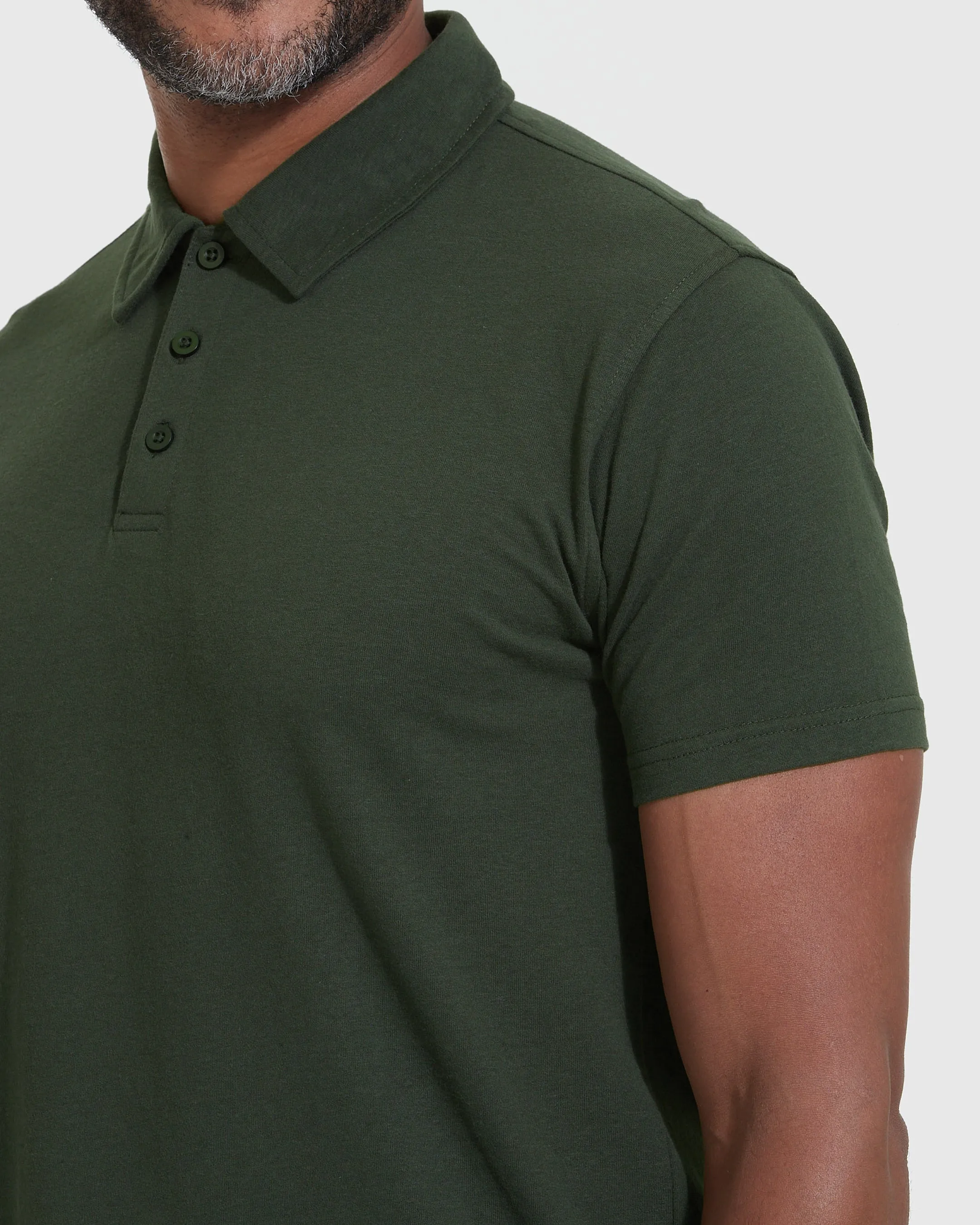 Dark Olive Short Sleeve Polo sold by True Classic product image thumbnail 5