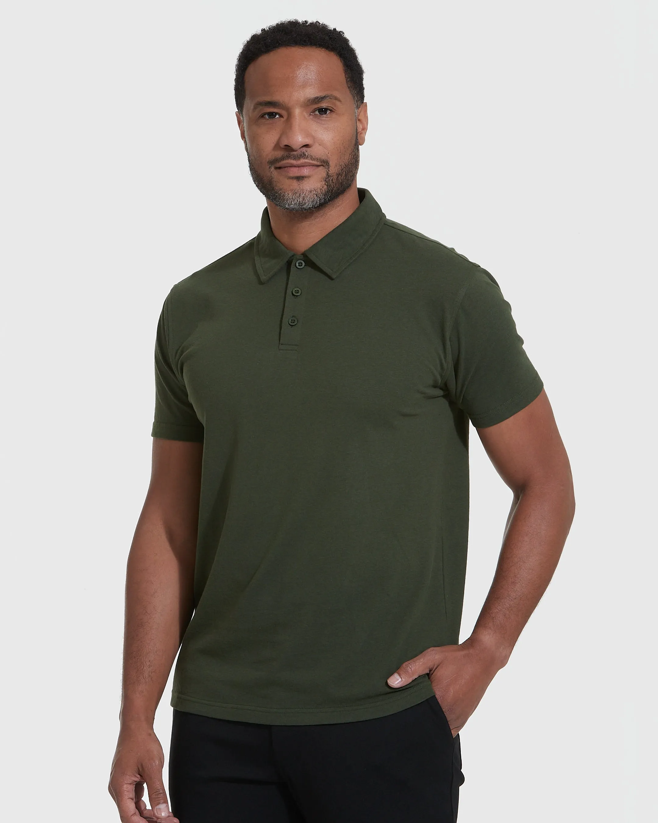 Dark Olive Short Sleeve Polo sold by True Classic product image thumbnail 3
