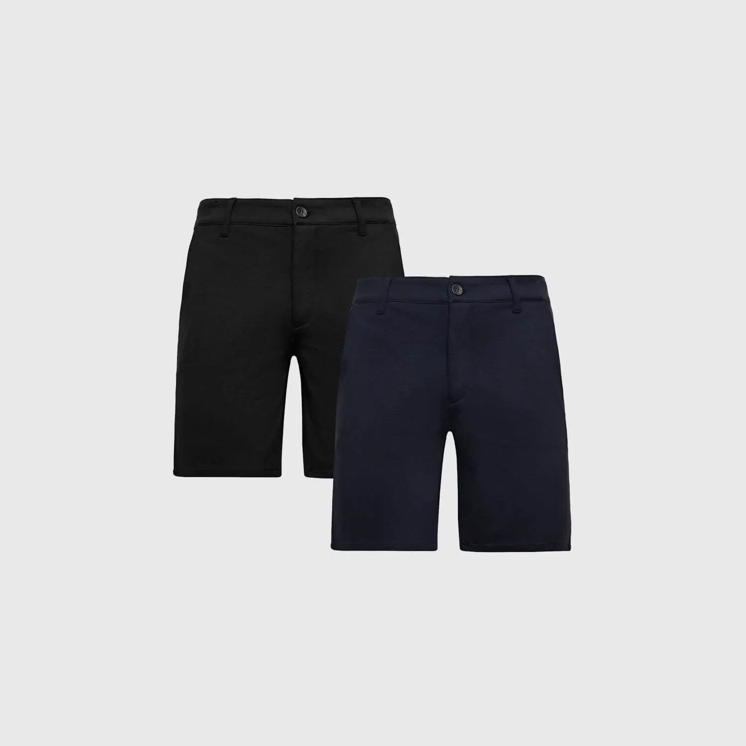 9" Black/Navy Comfort Knit Chino Shorts 2-Pack sold by True Classic