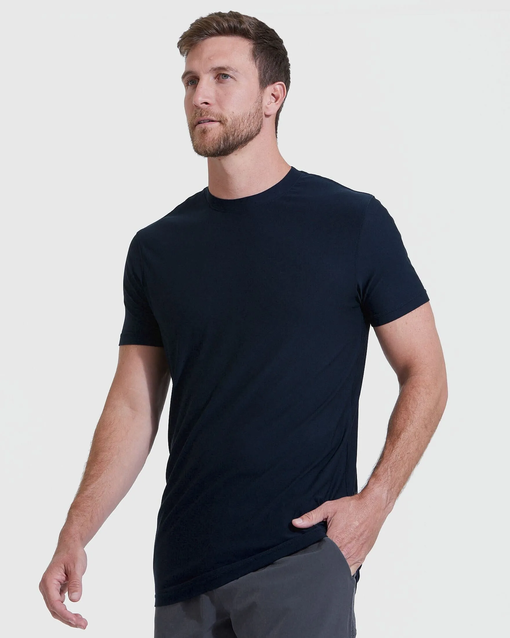 Navy Tall Active Crew Neck sold by True Classic product image thumbnail 3
