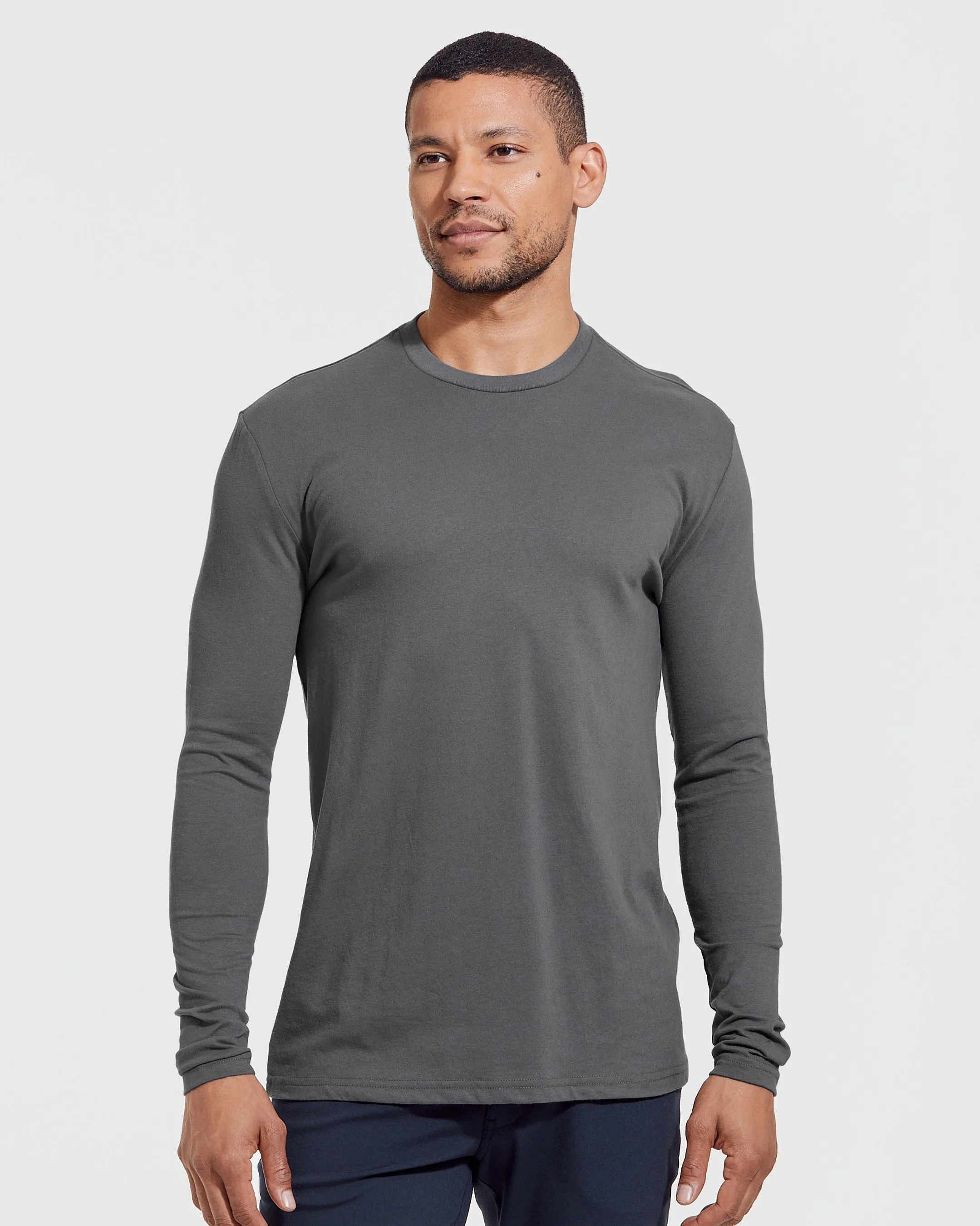 Gray Tones Long Sleeve Crew Neck 3-Pack sold by True Classic product image thumbnail 2