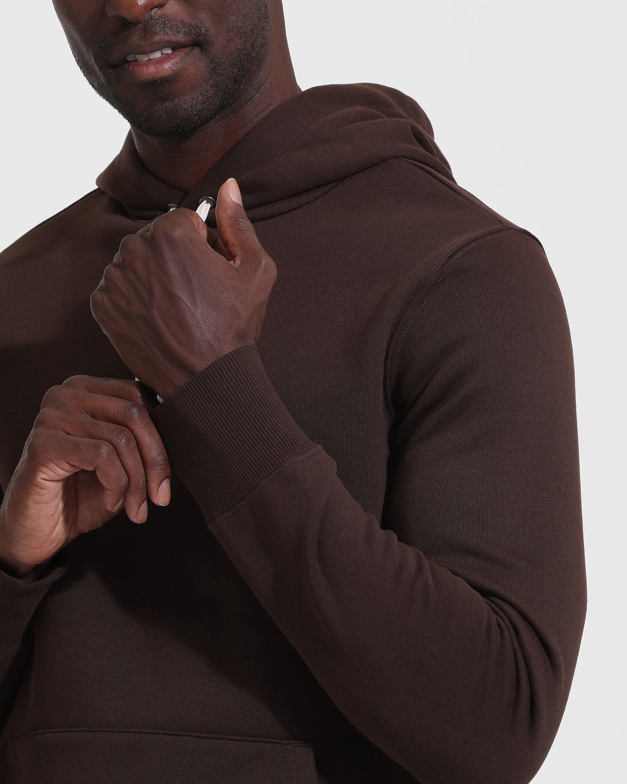Dark Oak Fleece French Terry Pullover Hoodie sold by True Classic product image thumbnail 4