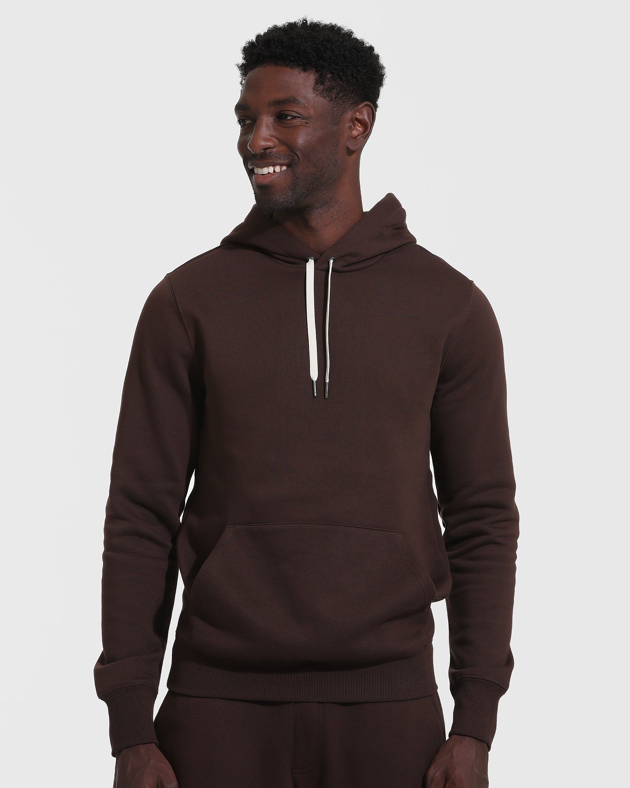 Dark Oak Fleece French Terry Pullover Hoodie sold by True Classic