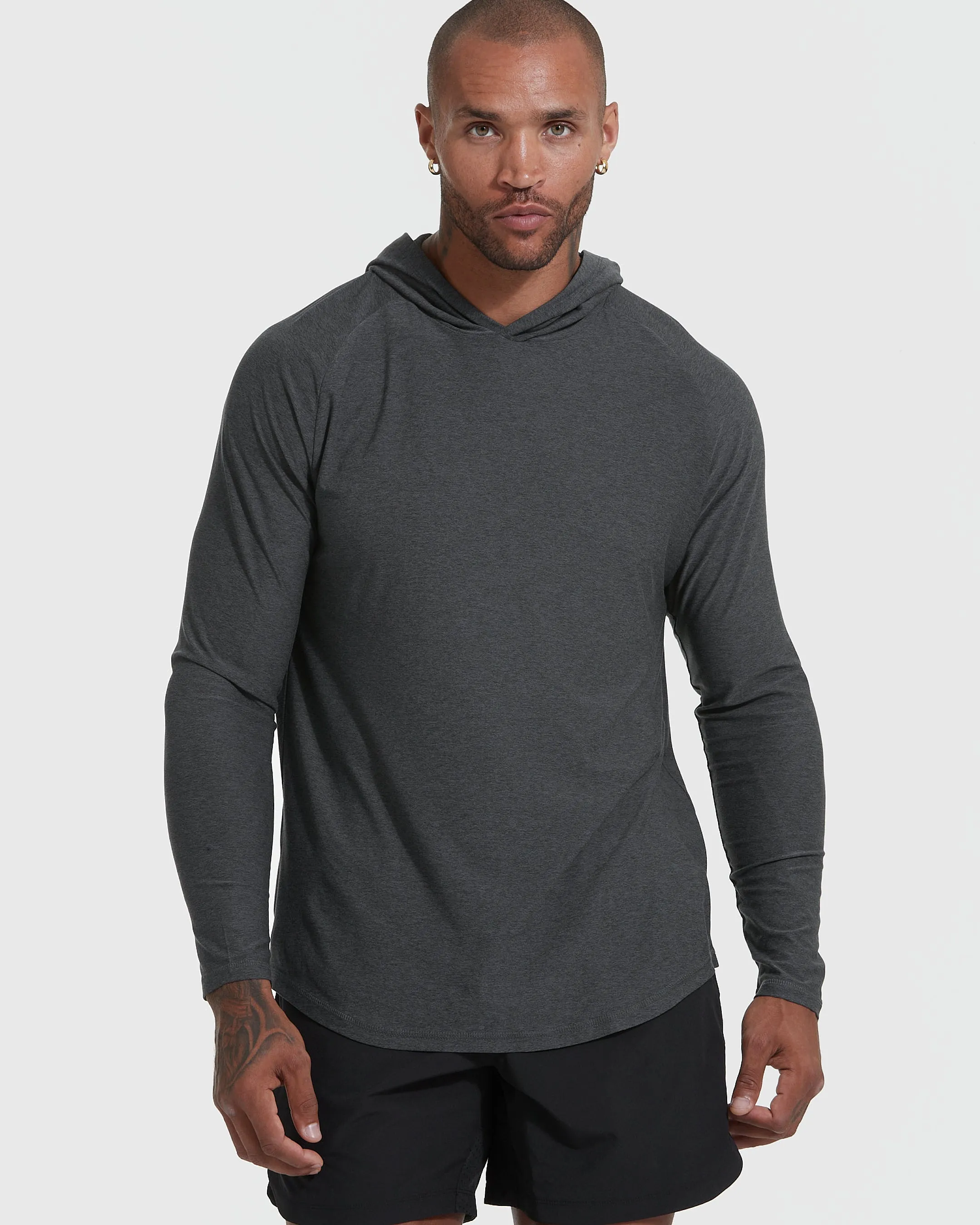 Charcoal Heather Gray Active Hoodie sold by True Classic