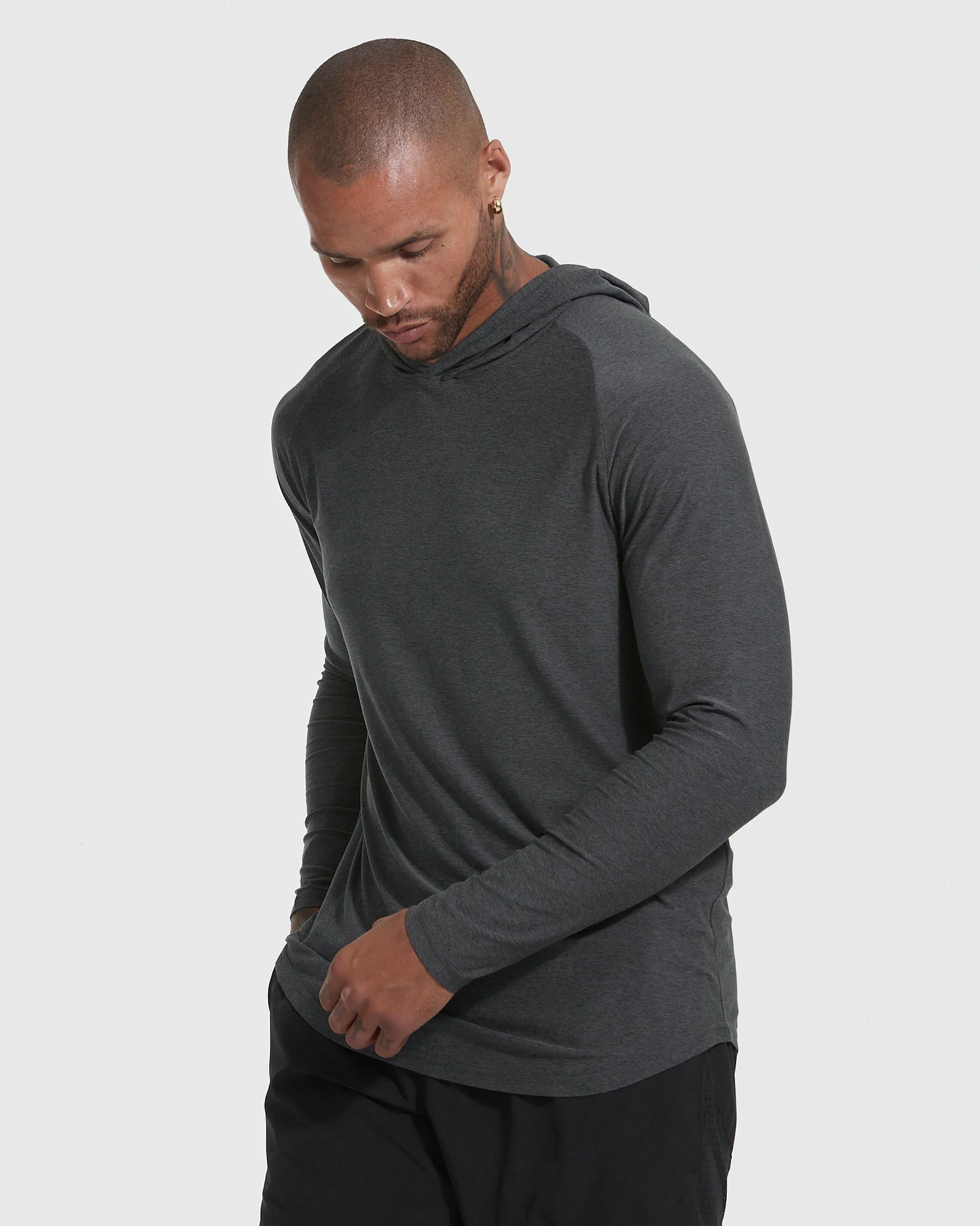 Charcoal Heather Gray Active Hoodie sold by True Classic product image thumbnail 4