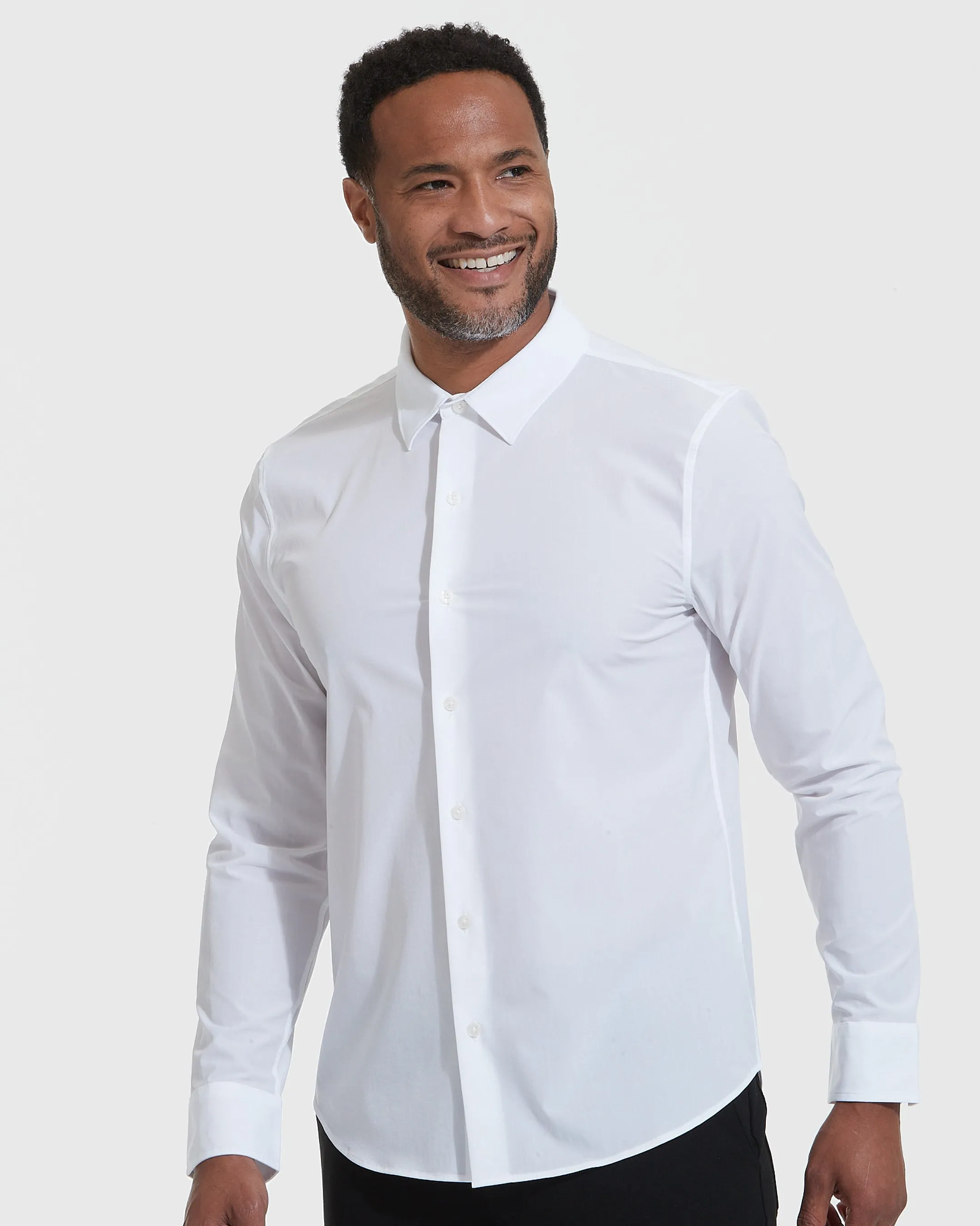 White Lightweight Dress Shirt sold by True Classic product image thumbnail 3