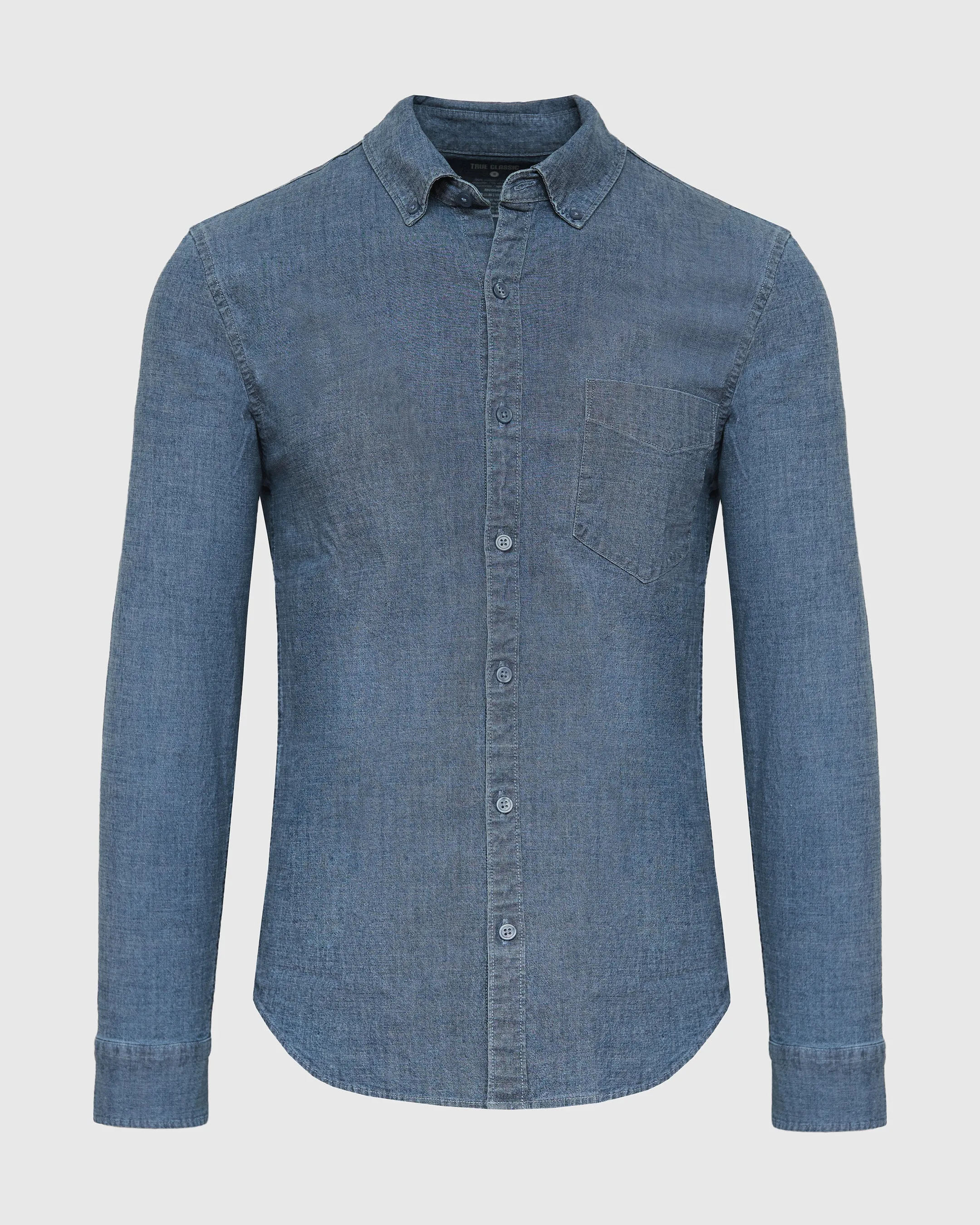 Light Indigo Wash Long Sleeve Chambray Shirt sold by True Classic product image thumbnail 2