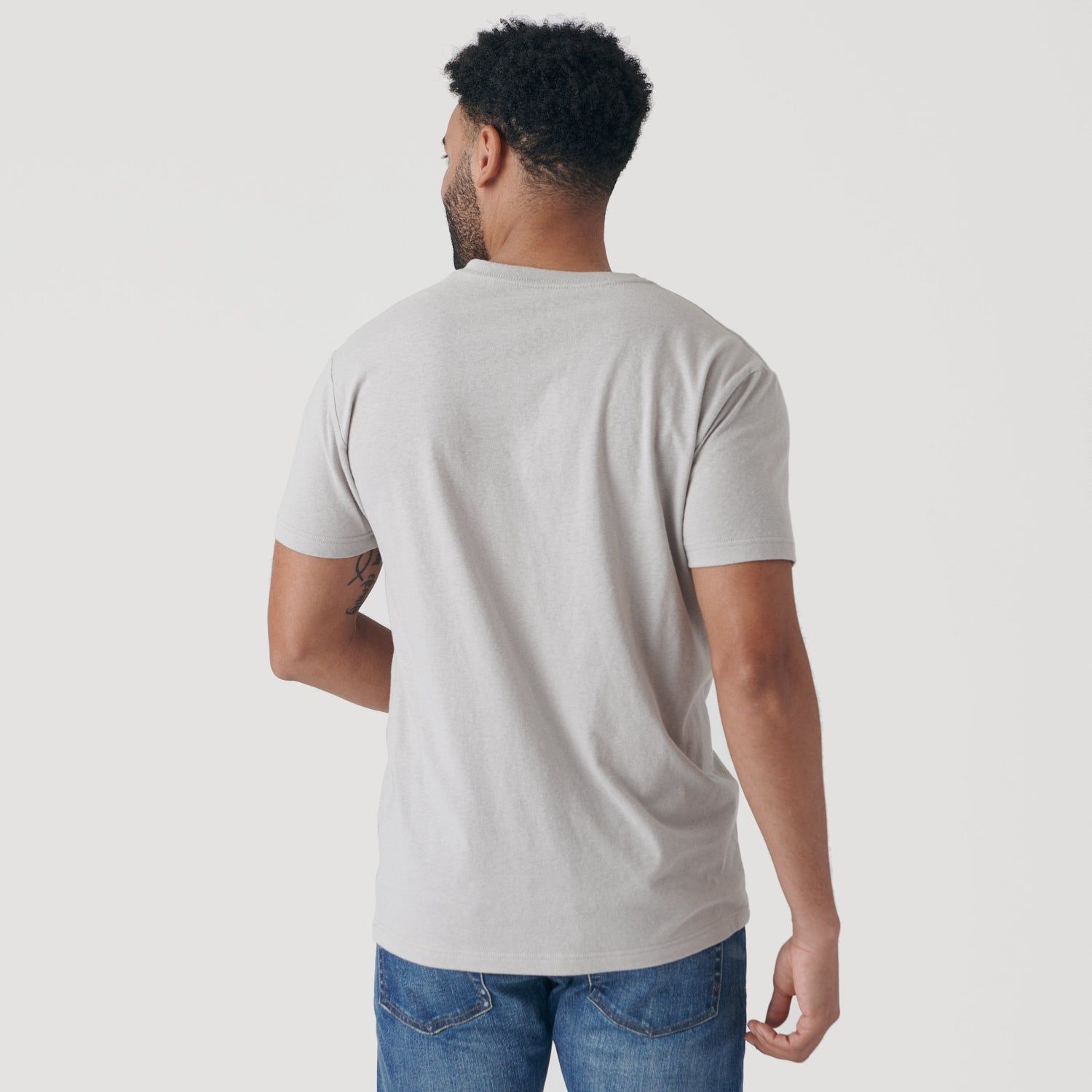 Light Gray V Neck T Shirt sold by True Classic product image thumbnail 3
