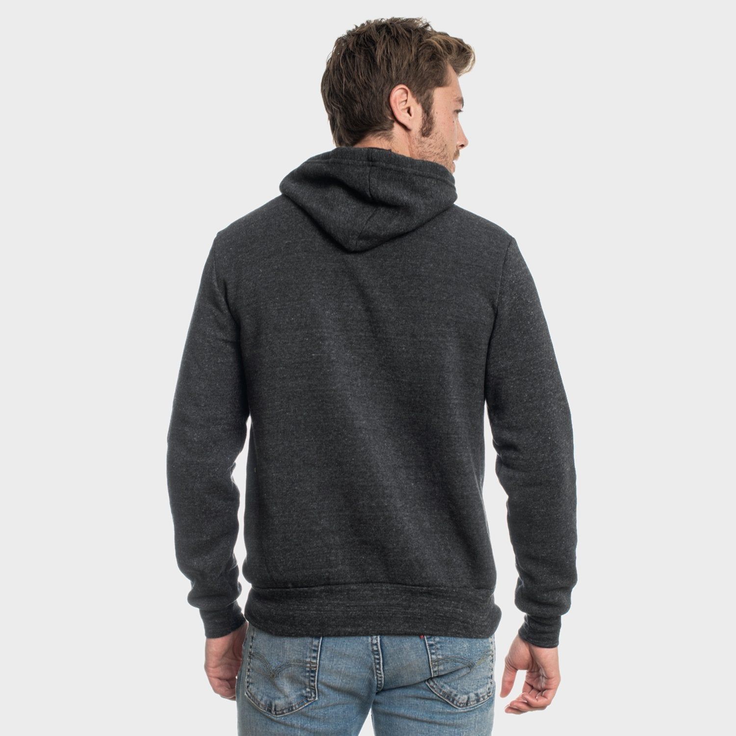 Charcoal Black Fleece Pull Over Hoodie sold by True Classic product image thumbnail 3