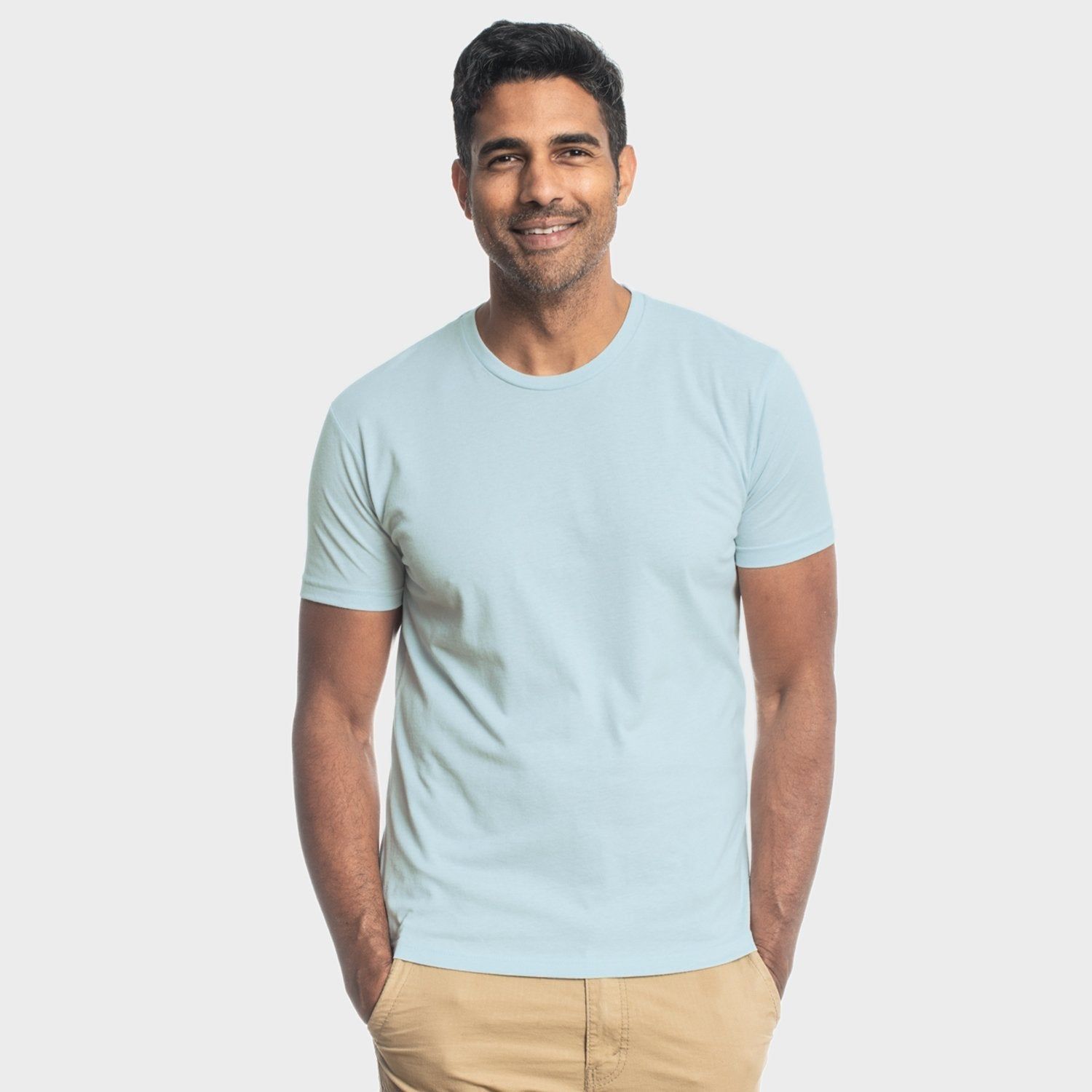Light Blue Crew Neck T-Shirt sold by True Classic