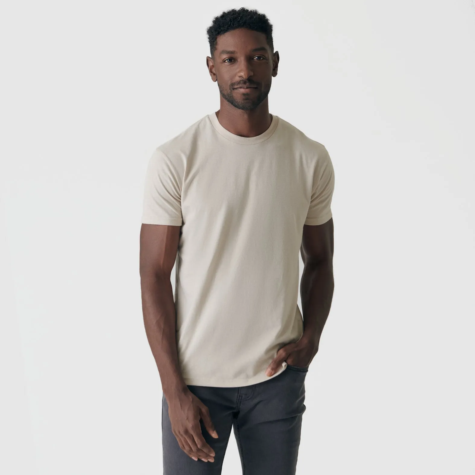 Sandstone Short Sleeve Crew Neck Tee sold by True Classic