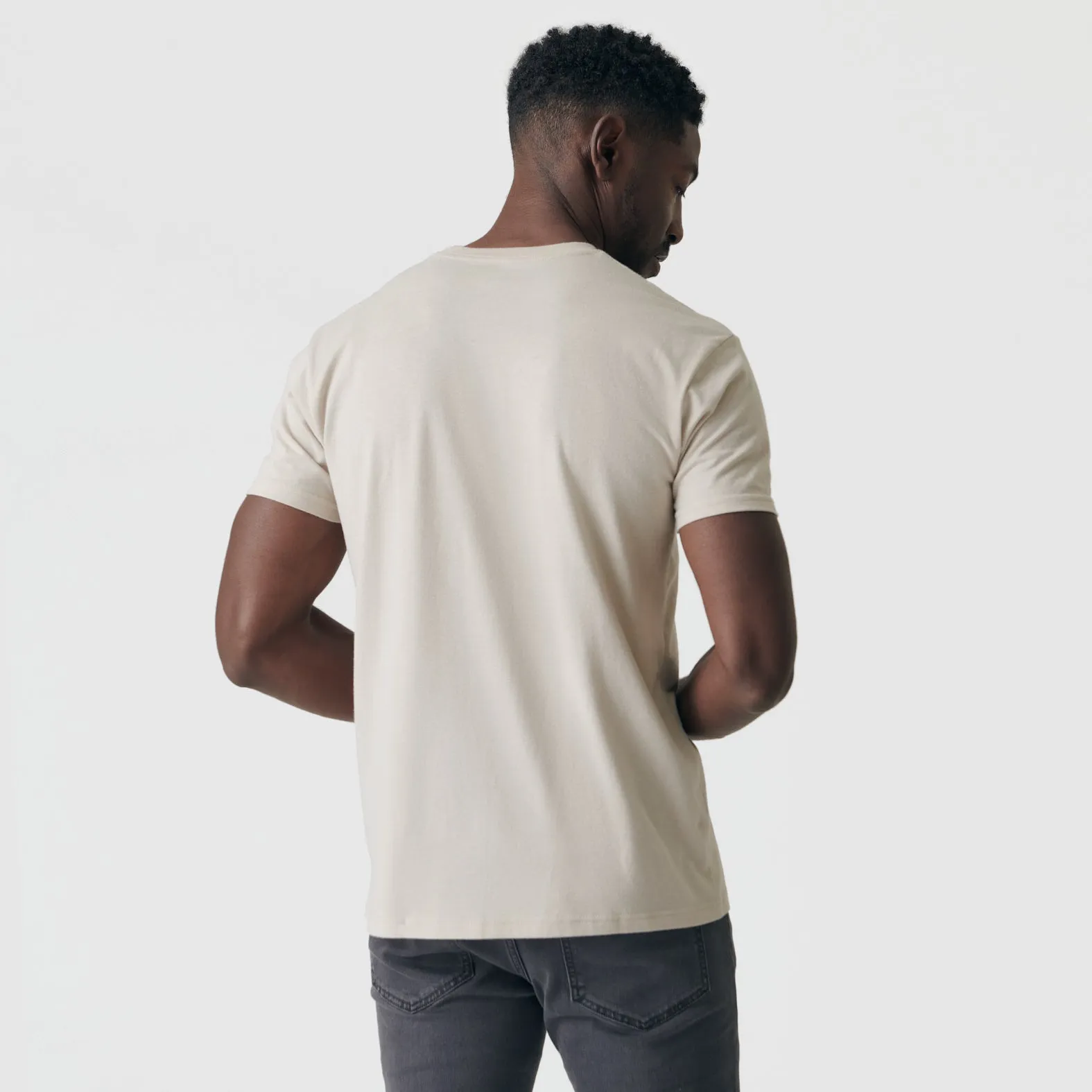 Sandstone Short Sleeve Crew Neck Tee sold by True Classic product image thumbnail 3