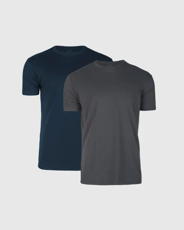 Navy & Carbon Crew Neck 2-Pack sold by True Classic