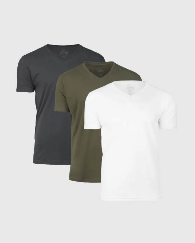 Staple Short Sleeve V-Neck Tee 3-Pack sold by True Classic