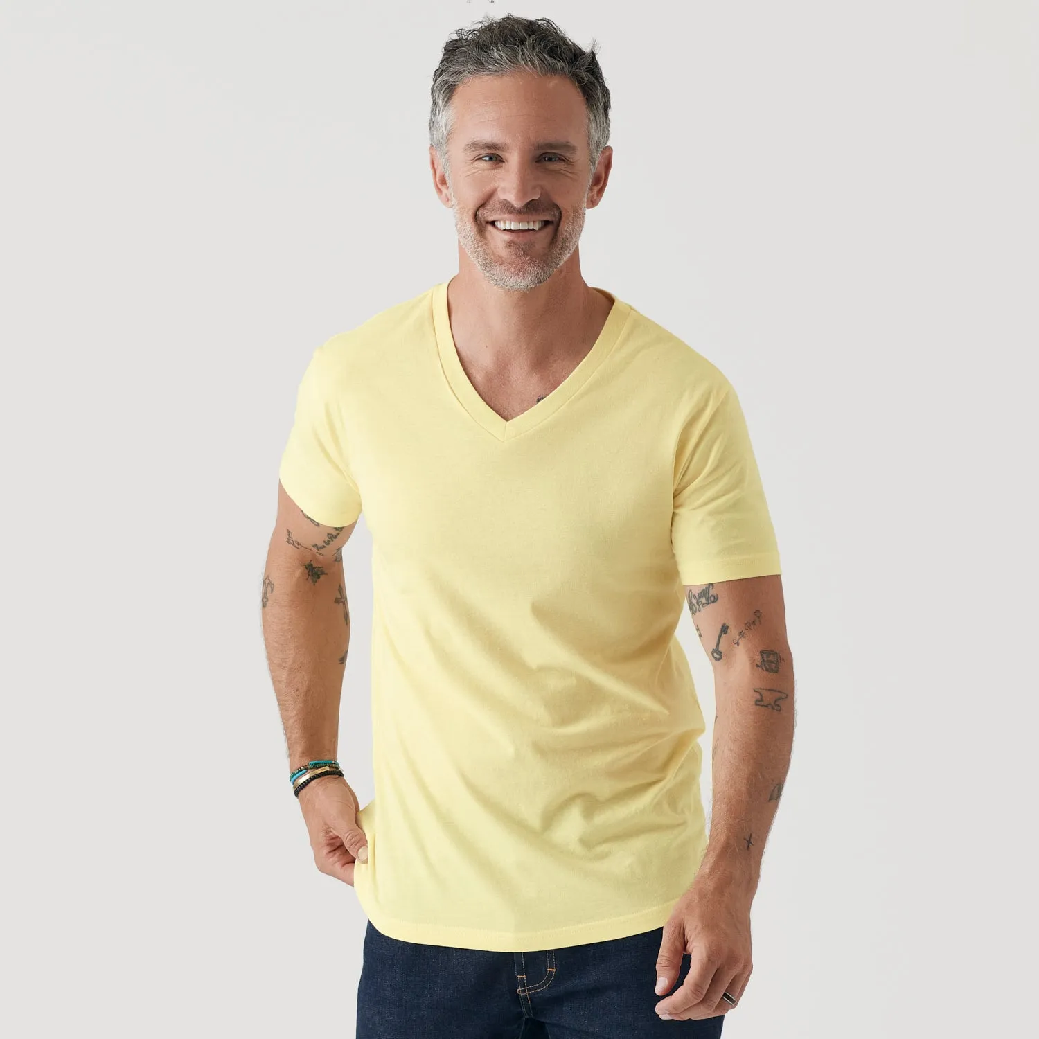 Mellow Yellow V-Neck Tee sold by True Classic