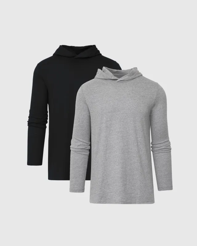 Classic Hooded Long Sleeve T-Shirt 2-Pack sold by True Classic