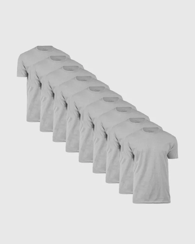 All Heather Gray Short Sleeve Crew Neck 9-Pack sold by True Classic