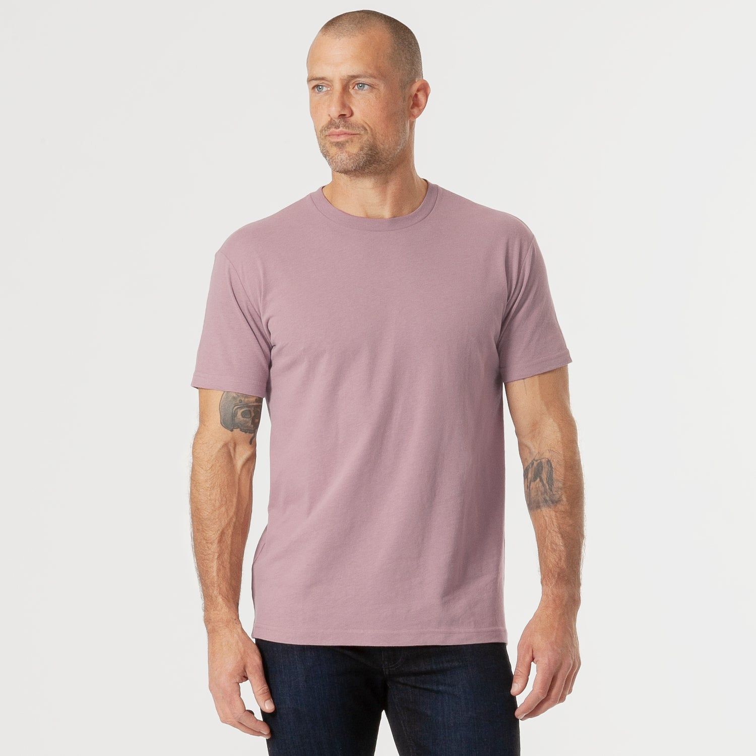 Mineral Mauve Short Sleeve Crew Neck sold by True Classic