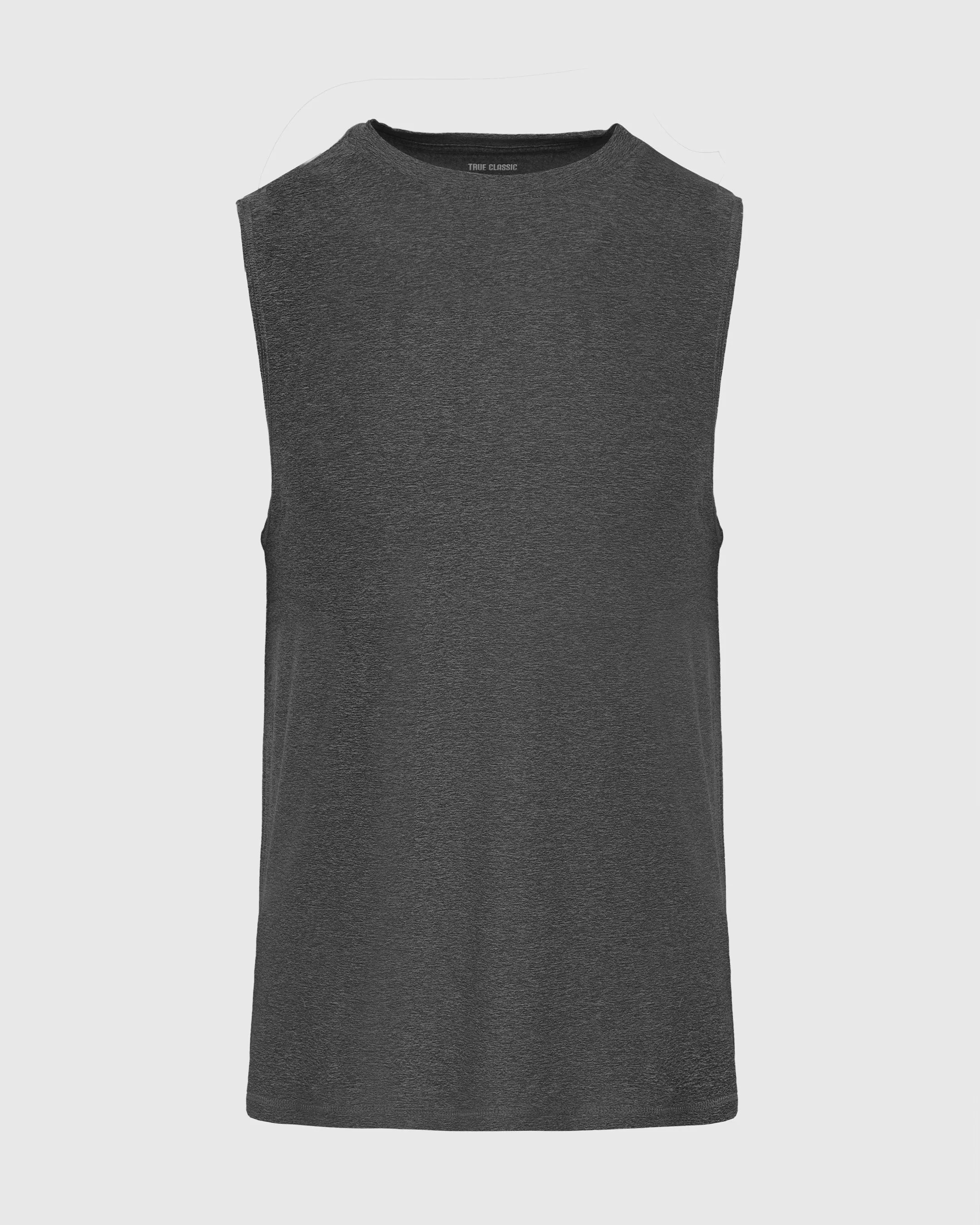 Charcoal Heather Gray Active Sleeveless Muscle Tee sold by True Classic product image thumbnail 2