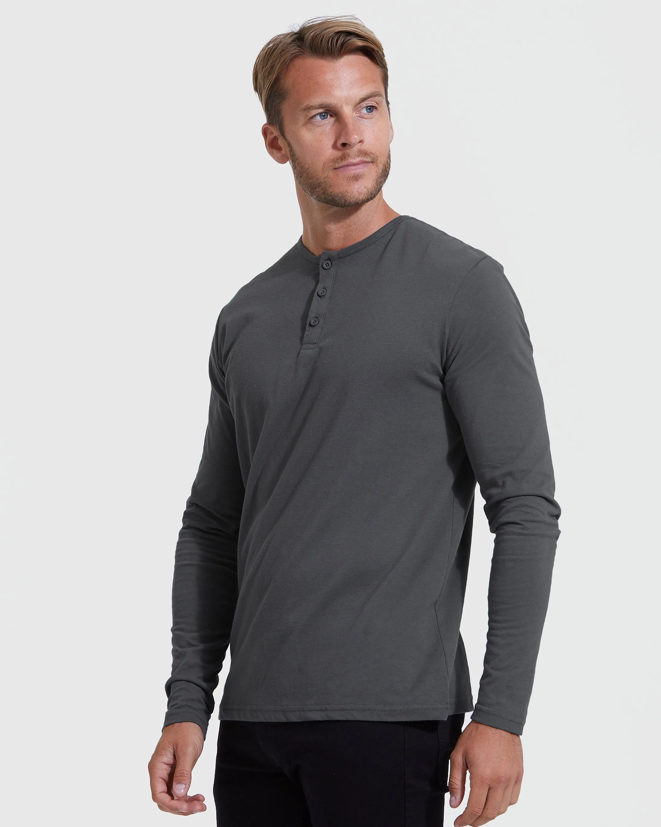 The Timeless Classic Long Sleeve Henley 3-Pack sold by True Classic product image thumbnail 3