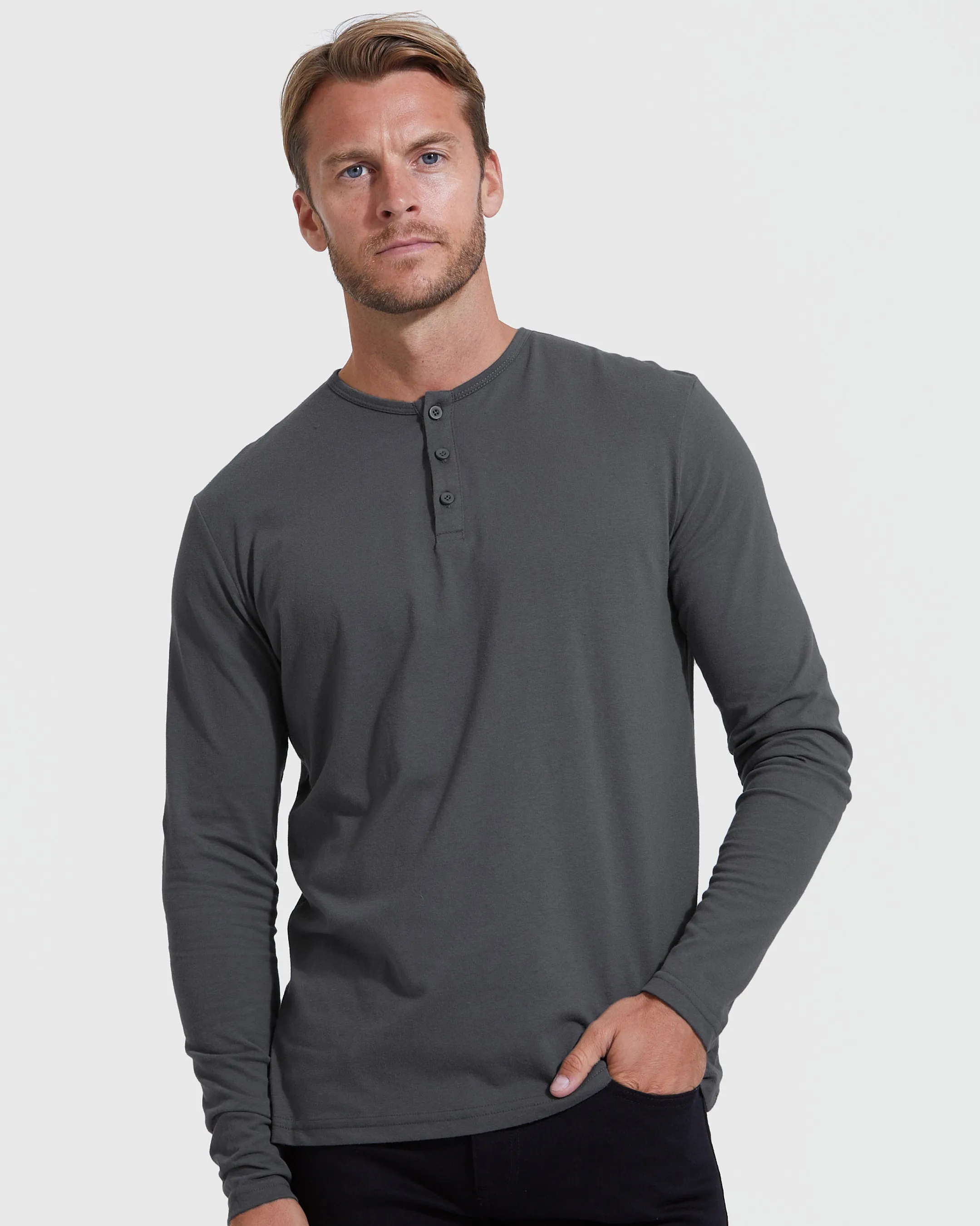 The Timeless Classic Long Sleeve Henley 3-Pack sold by True Classic product image thumbnail 2