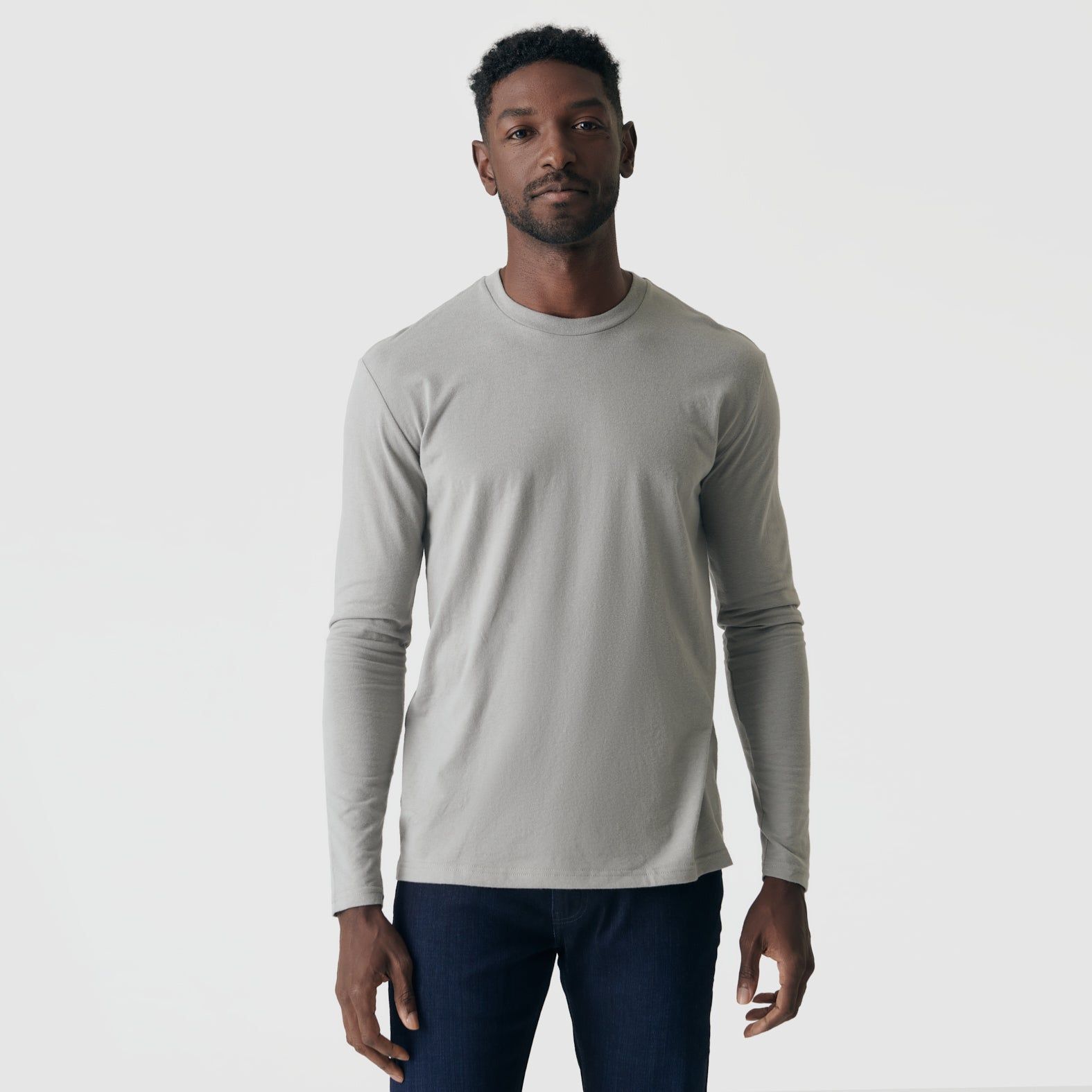 Iron Gray Long Sleeve Crew Neck sold by True Classic